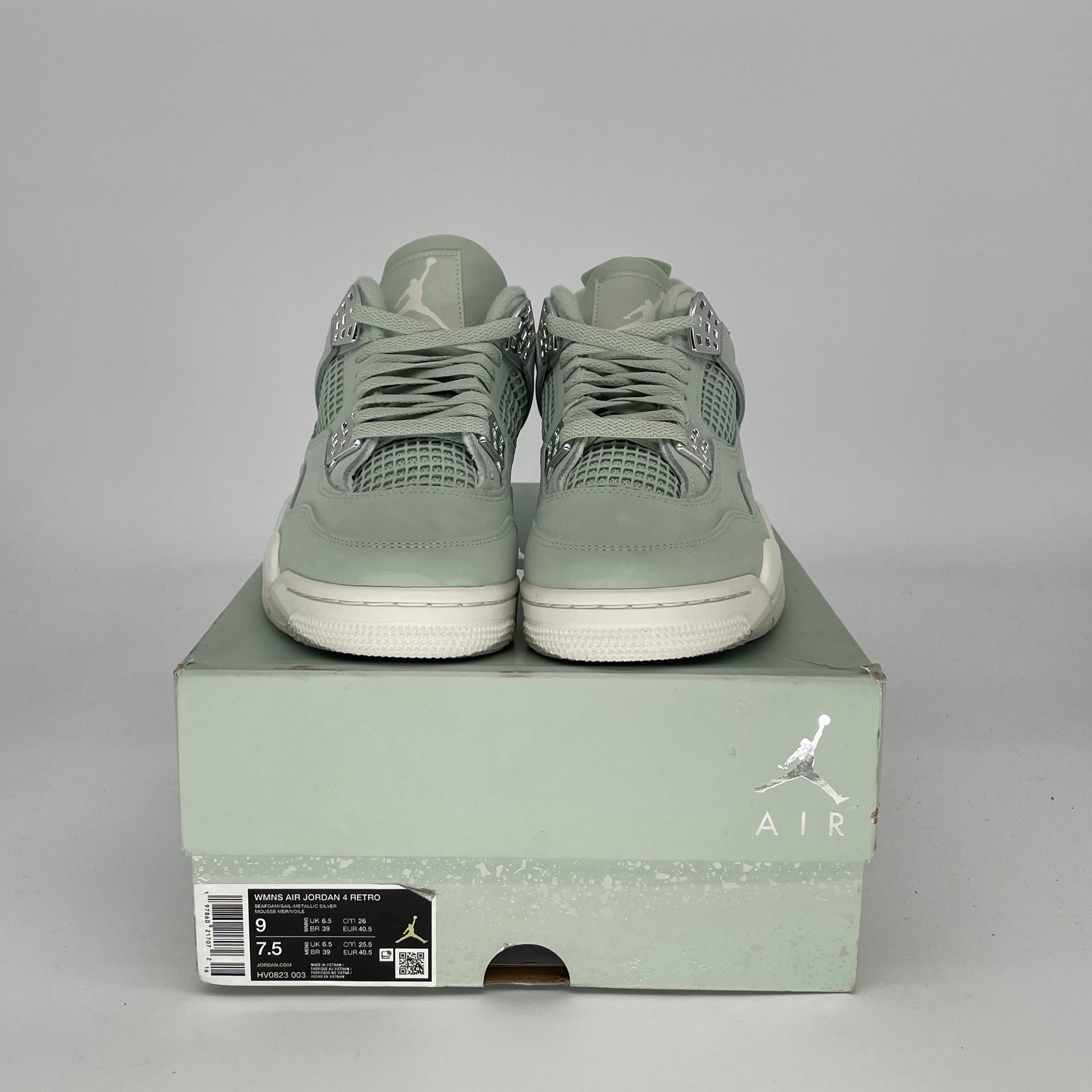 AIR JORDAN 4 SEAFOAM SAIL Women's Sneakers - Size 7.5/9W (HV0823-003) | Retro Basketball Shoes for Women, Casual Streetwear & Gym Fashion