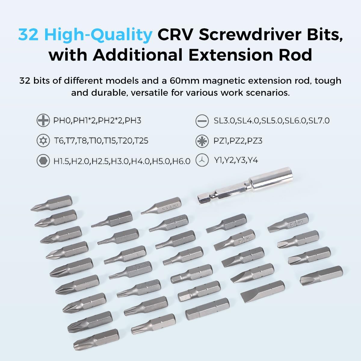 Creality Electric Screwdriver - 3.7V Cordless Screwdriver Kit with 32 CRV Steel Bits, 2500mAh Battery & 5N.m Torque | 7-Speed Adjustable for 3D Printers, Laser Engravers | Perfect for DIY Projects, Home Repairs & Electronics Assembly