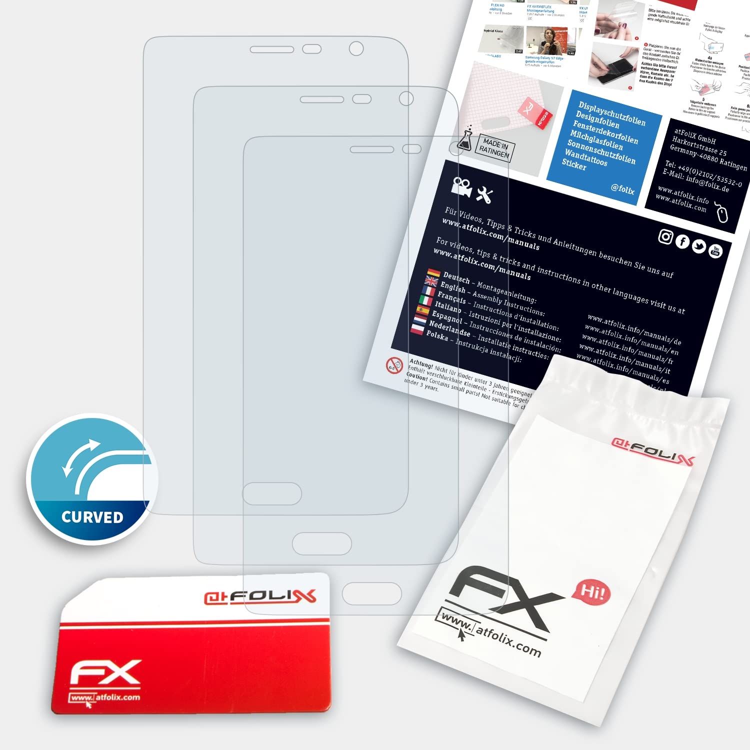 Samsung Galaxy Note Edge Screen Protector - 3 Pack Ultra Clear Flexible Film FX Screen Protection | Anti-Scratch & Bubble-Free for Daily Use, Work & Travel