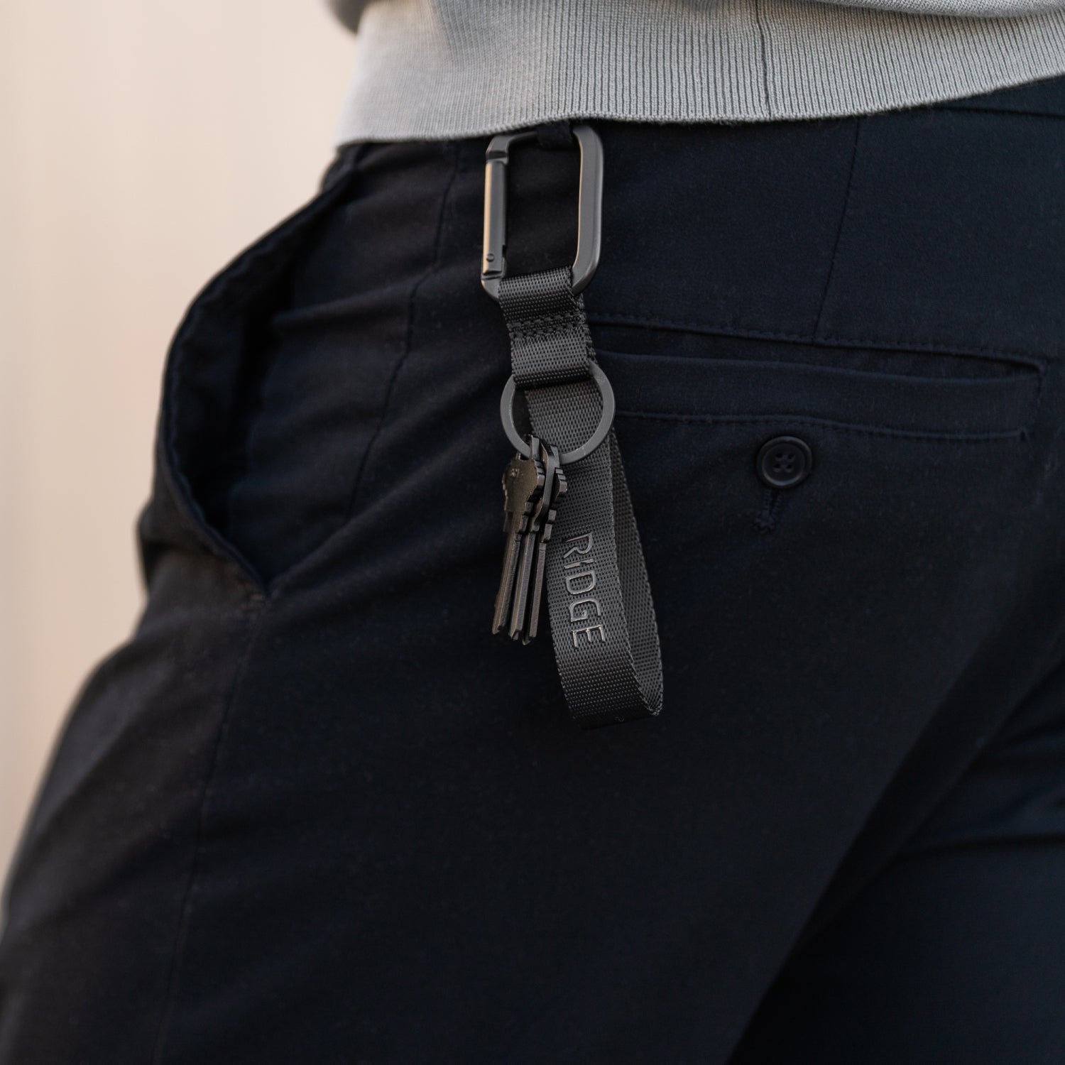 Premium Matte Black Keychain - Durable Everyday Carry for Keys, Wallets & Accessories | Perfect for Home, Office & Travel