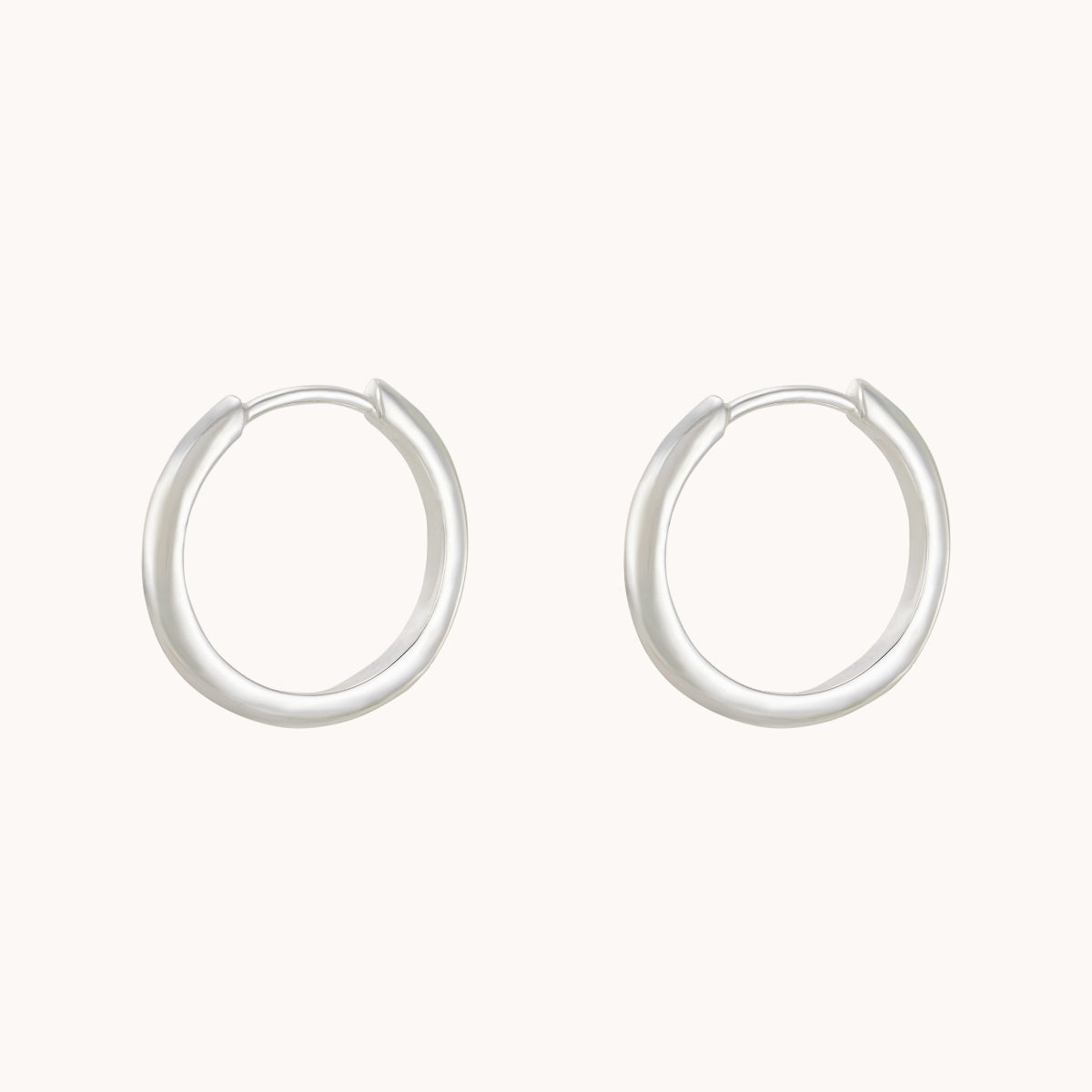 Perfect Medium Everyday Hoop Earrings in Silver - Stylish & Versatile for Work, Date Night & Casual Outings