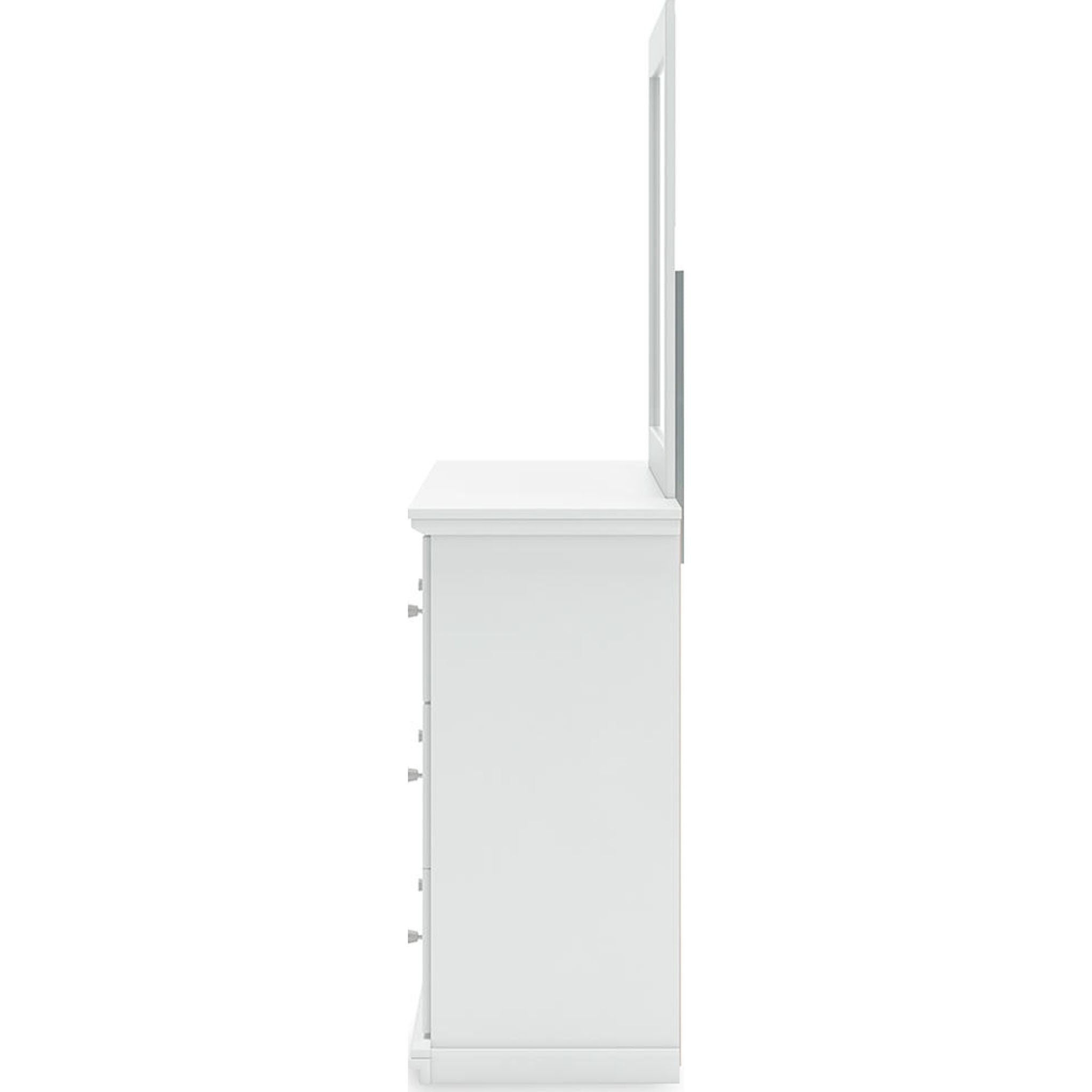 Bostwick Shoals White Dresser and Mirror Set - Modern Bedroom Furniture for Home Decor & Storage
