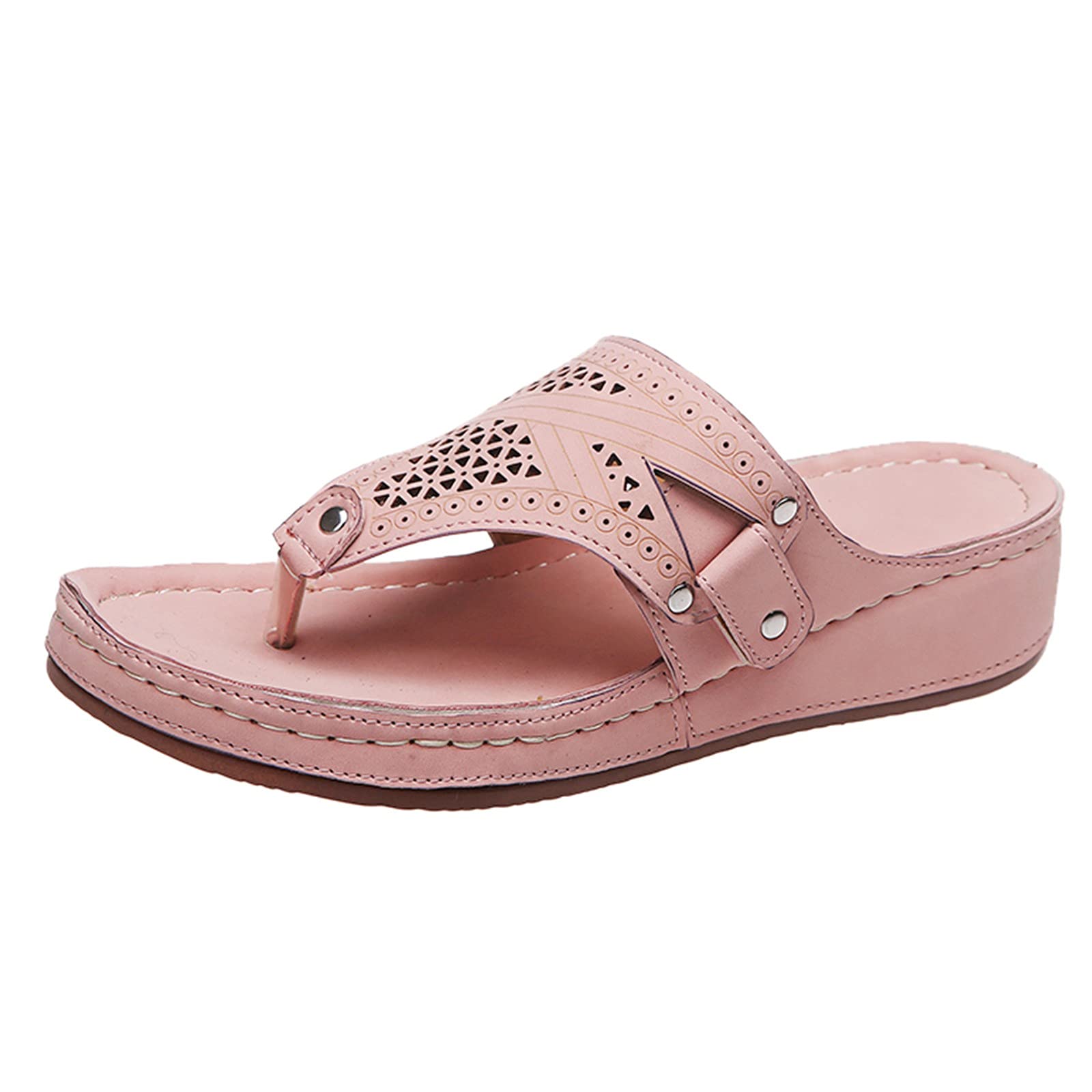 Women's Comfortable Wedge Sandals - Slip On Casual Platform Heels for Beach, Summer & Outdoor Wear | Breathable Open Toe Slippers for Women