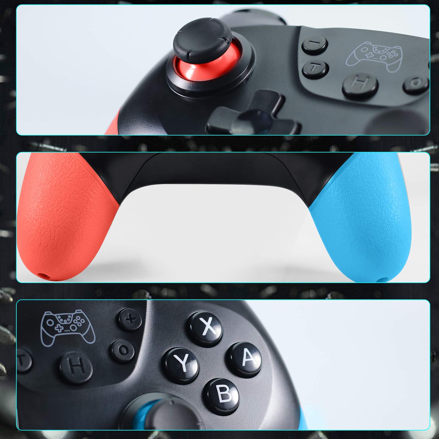 Gezimetie Wireless Switch Controller for Nintendo Switch & Switch Lite - 6-Axis Gyro, Dual Shock Gamepad Joypad | Perfect for Gaming at Home or On-The-Go