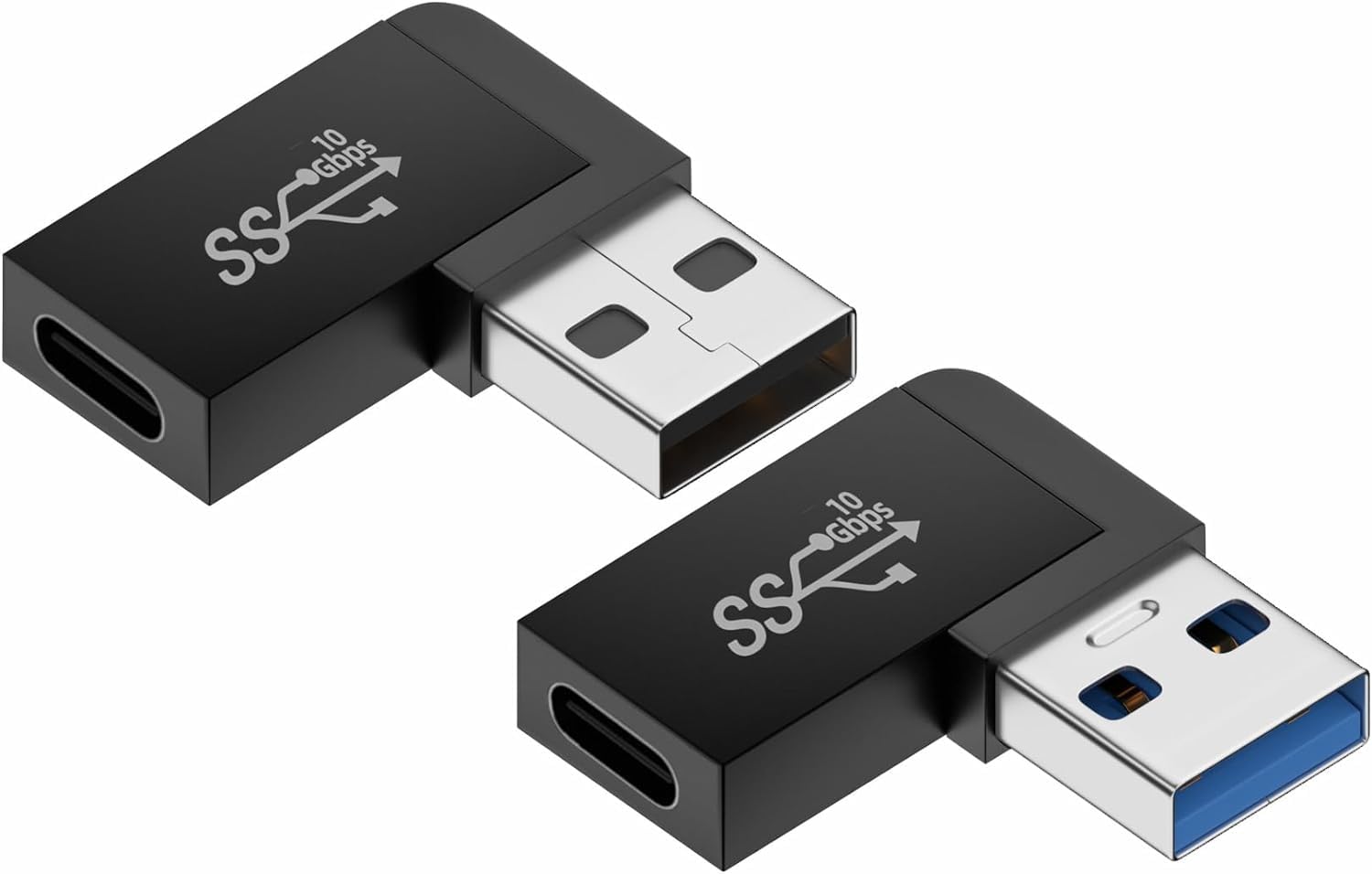 Herfair 2 Pack USB-C to USB 3.1 Adapter 10Gbps - for MacBook, Laptop, Phone Charging & Data Transfer