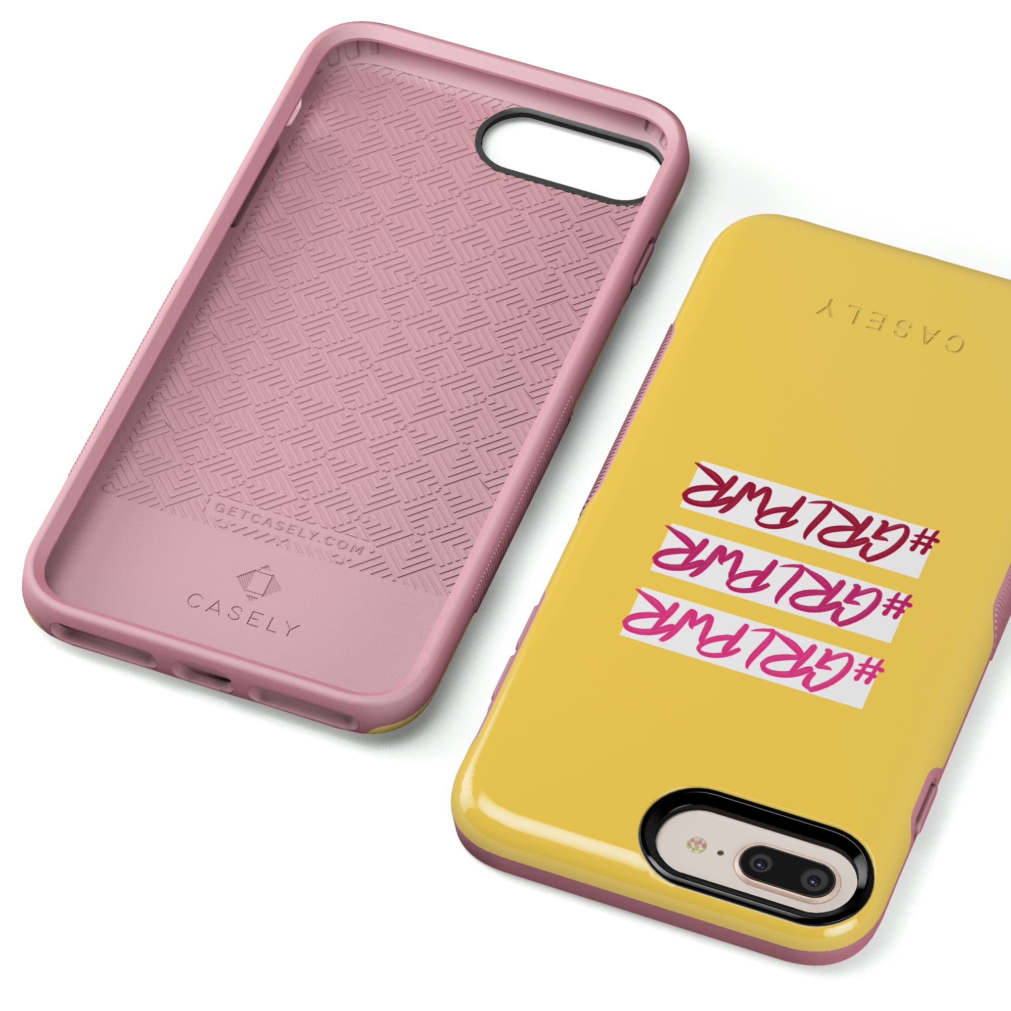 Casely iPhone 6/7/8 Plus Case - #GRLPWR Triple Threat Protective Phone Cover | Slim Shockproof Case for Women, Girls | Perfect for Work, School & Everyday Use