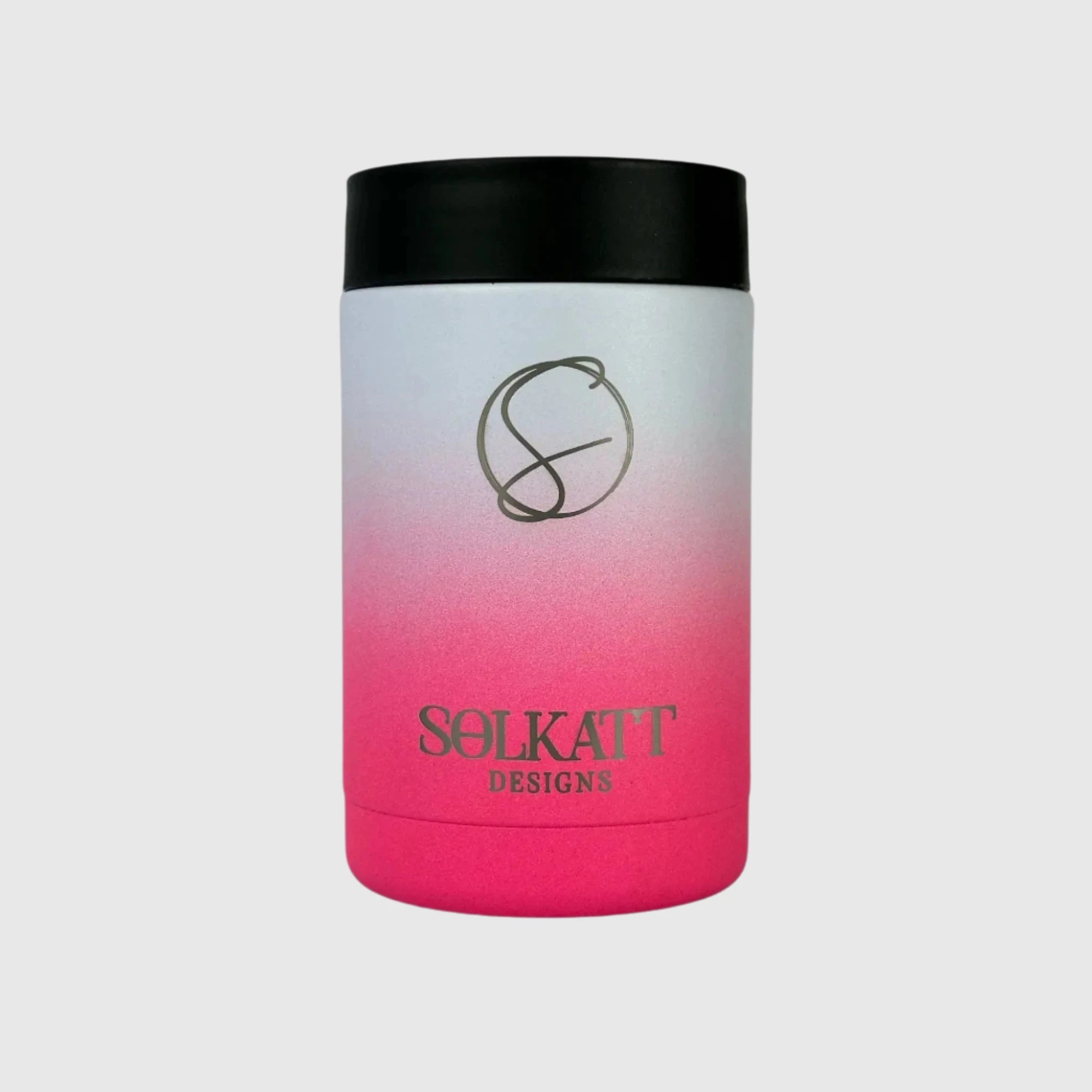 Hot Pink Ombre Insulated Stainless Steel Stubby Cooler - Perfect for Outdoor Parties, Beach Trips & BBQ Gatherings