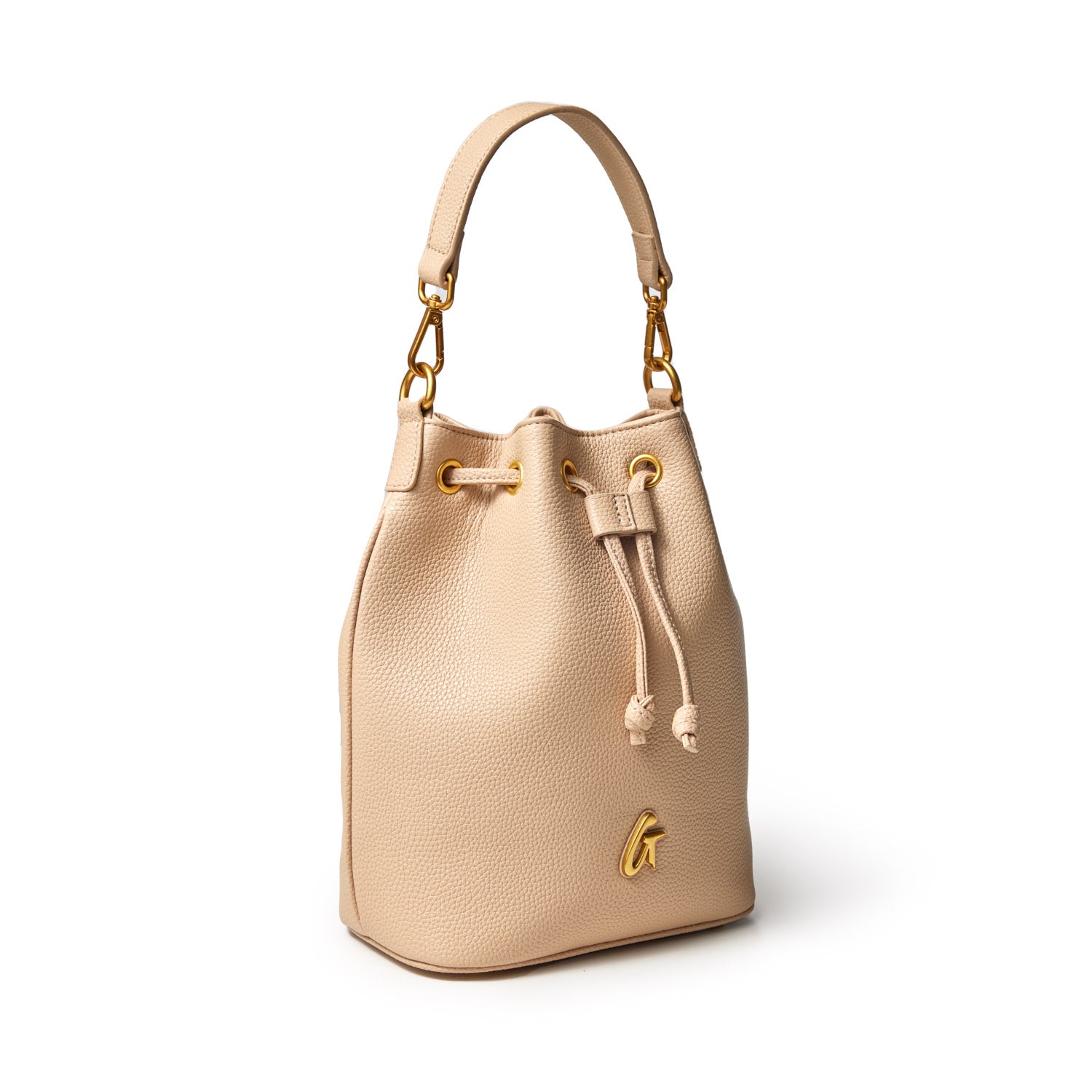 Medium Pebble Bucket Bag in Nude - Stylish & Versatile Crossbody Purse for Women, Perfect for Work, Travel & Everyday Use