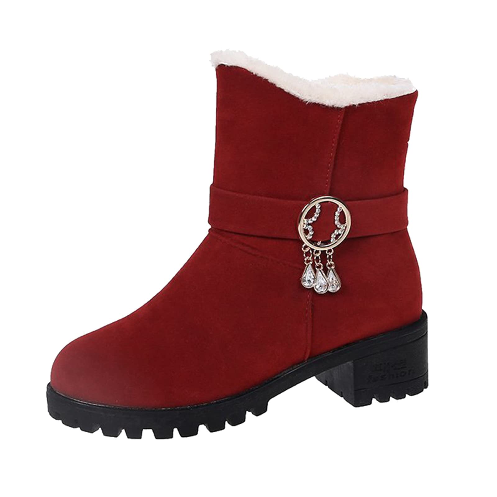 Velvet Rhinestone Boots for Women - Long Leggings Boots with Zipper, Cotton Suede Material, Fashionable & Warm Winter Boots - Perfect for Snow, Parties, and Casual Outfits