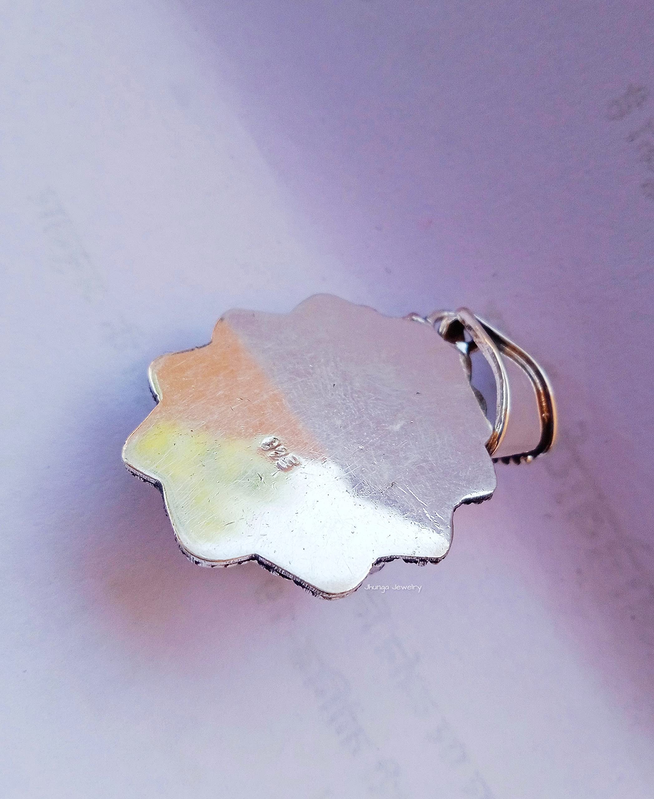 Peridot Pendant Necklace - Sterling Silver Openable Locket Jewelry - Handmade Vintage Boho Style Prayer Pendant - Perfect for Spiritual Gifts, Meditation & Boho Fashion Accessories