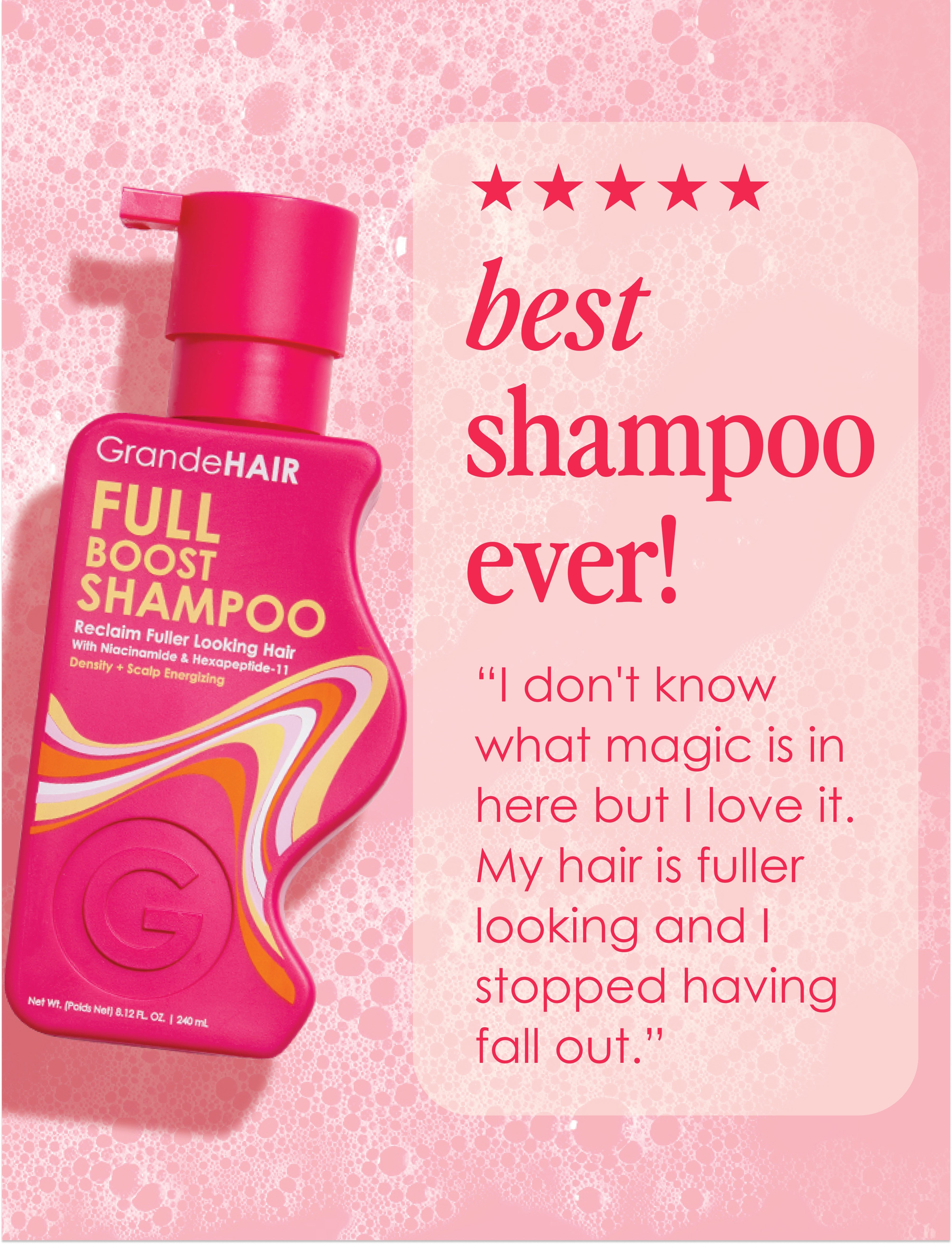 GrandeHAIR Travel Size Hair Care Products - Volumizing & Strengthening for On-The-Go Use - Perfect for Vacations, Gym, and Business Trips
