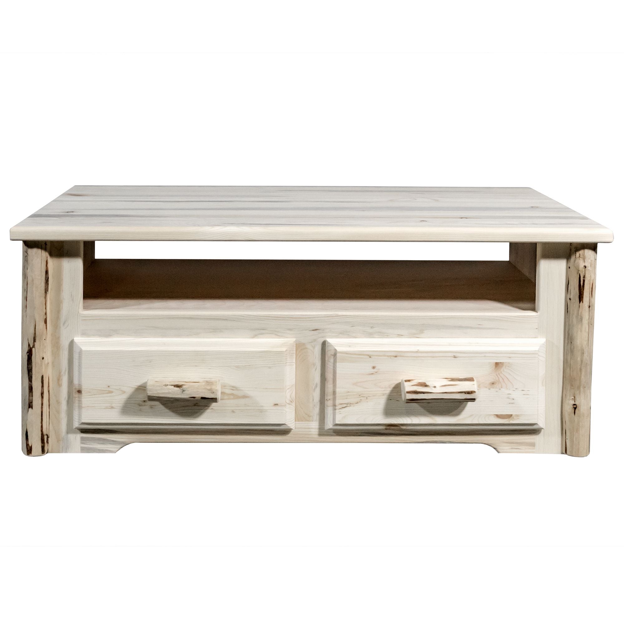 Montana Two-Drawer Sitting Chest Entertainment Center - Stylish TV Stand with Storage for Living Room & Bedroom