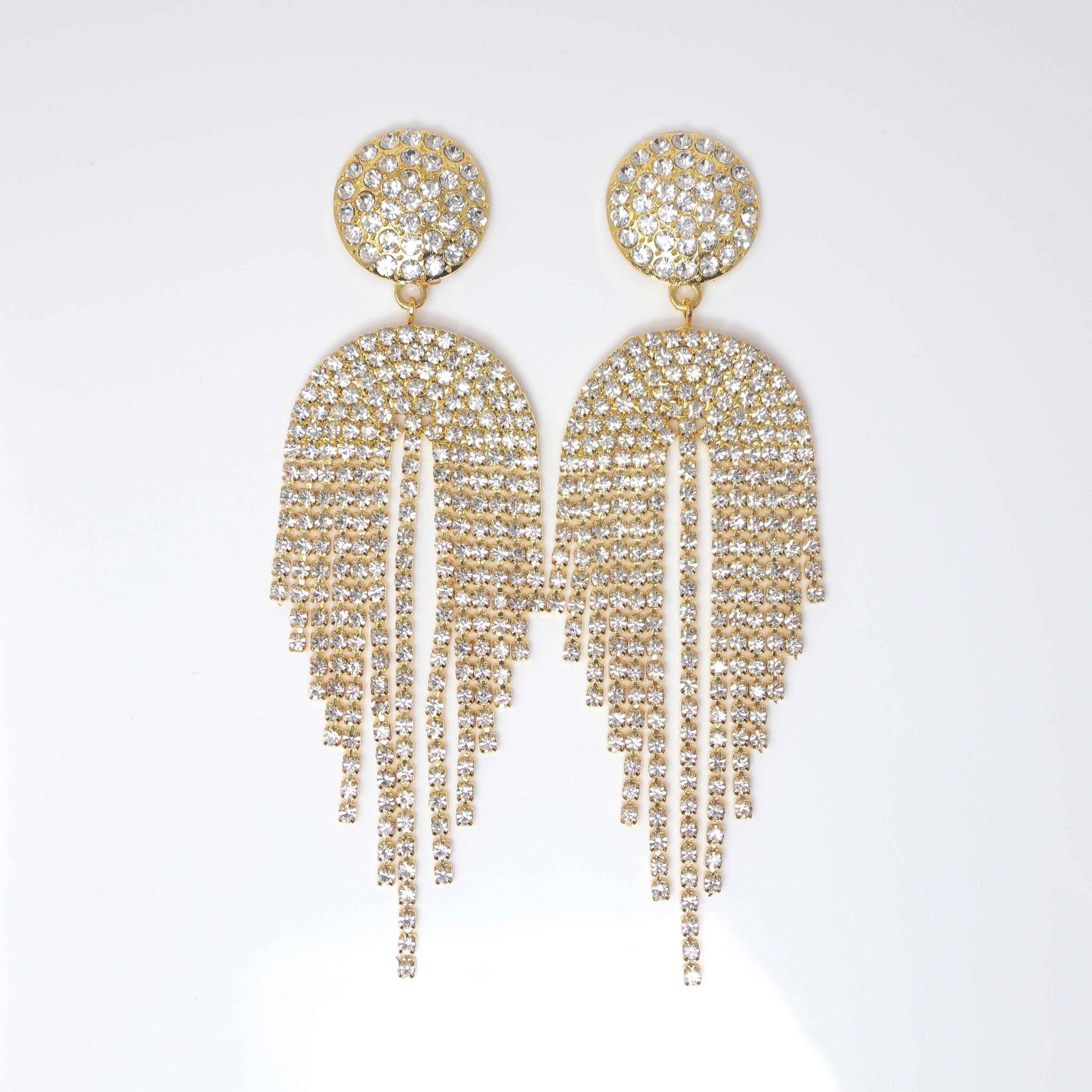 Sparkling Diamond Chandelier Earrings with Swarovski Crystals - Long Tassel Bridal Jewelry for Weddings, Parties & Special Occasions - Elegant Statement Earrings with CZ Stones