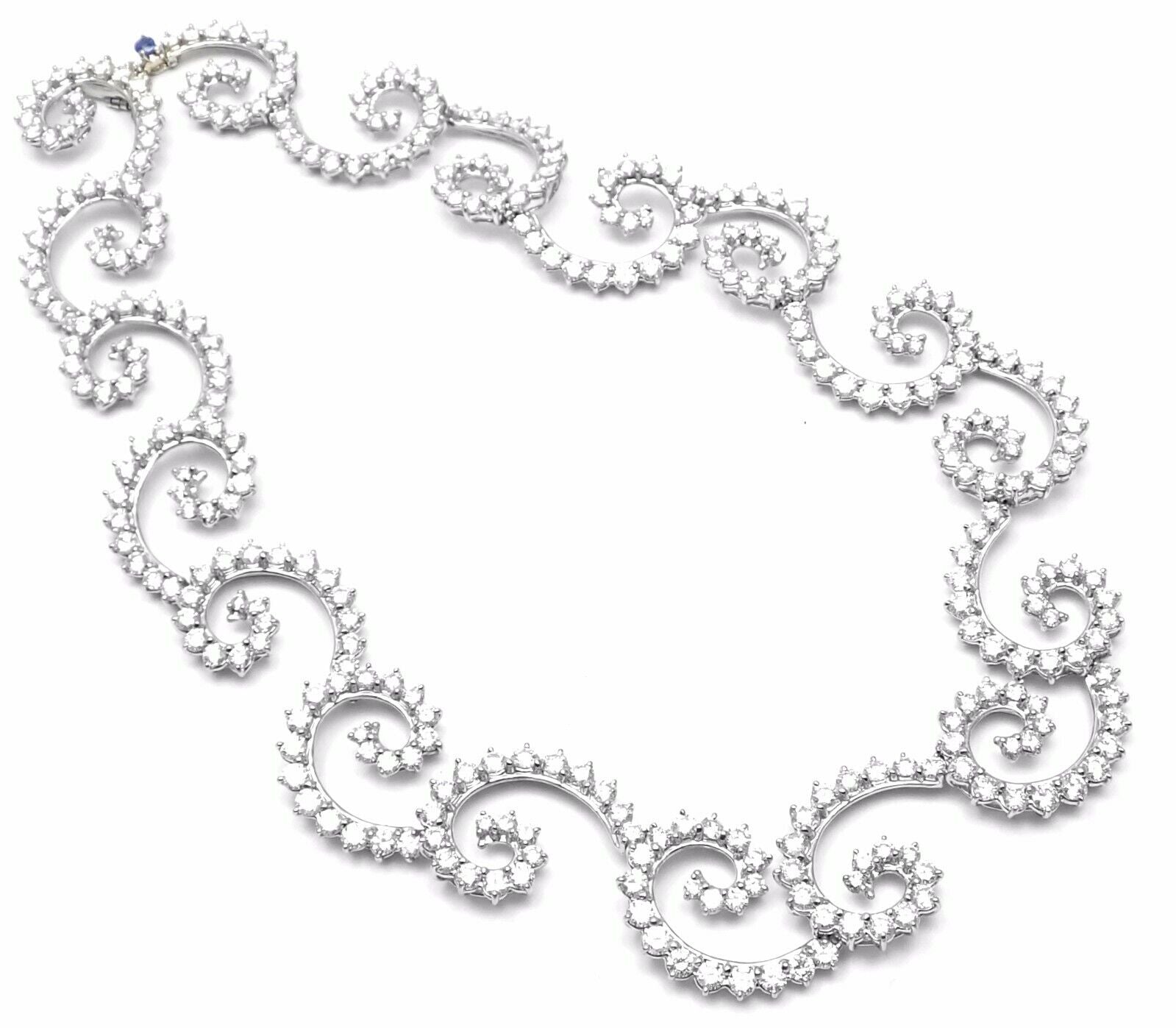 Authentic Angela Cummings Platinum 34 Carat Diamond Necklace Vintage 1995 - Luxury Jewelry for Weddings, Anniversaries & Special Occasions