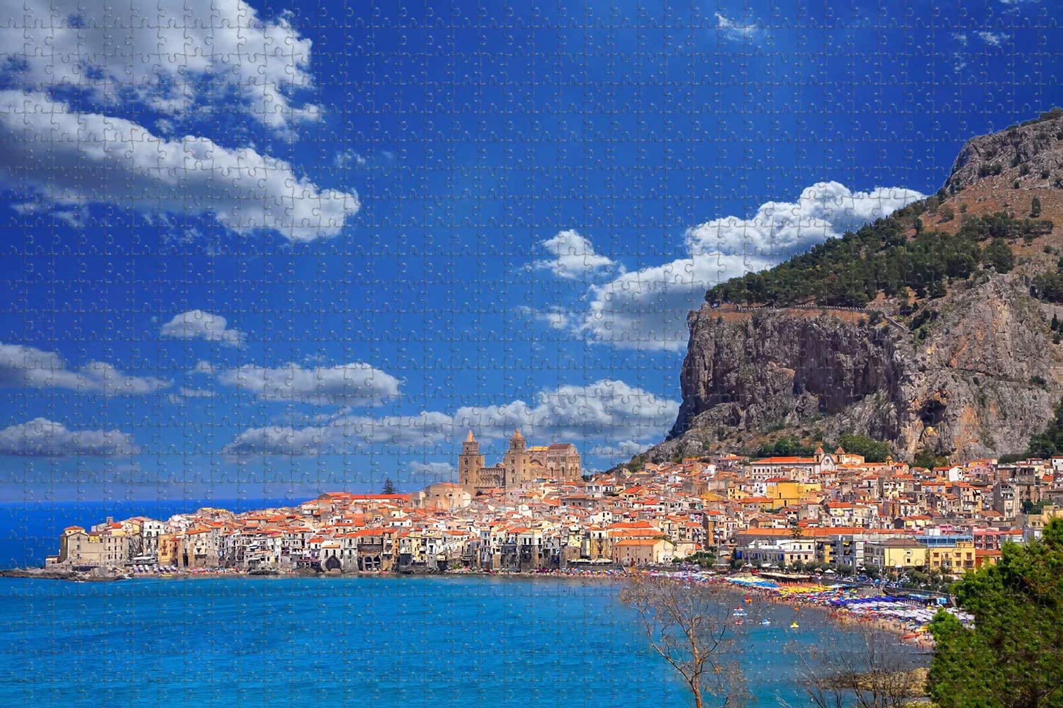 1000 Piece Jigsaw Puzzle for Adults - Italy Cefalu Sicily Scenic Travel Souvenir, Perfect for Relaxation, Home Decor & Gift Giving