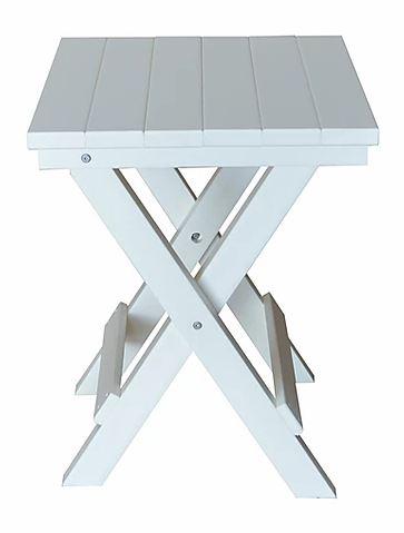 A & L Furniture Poly Coronado Square Folding Bistro Table - Outdoor Patio, Balcony, Garden Dining Set - Weather-Resistant & Space-Saving Design