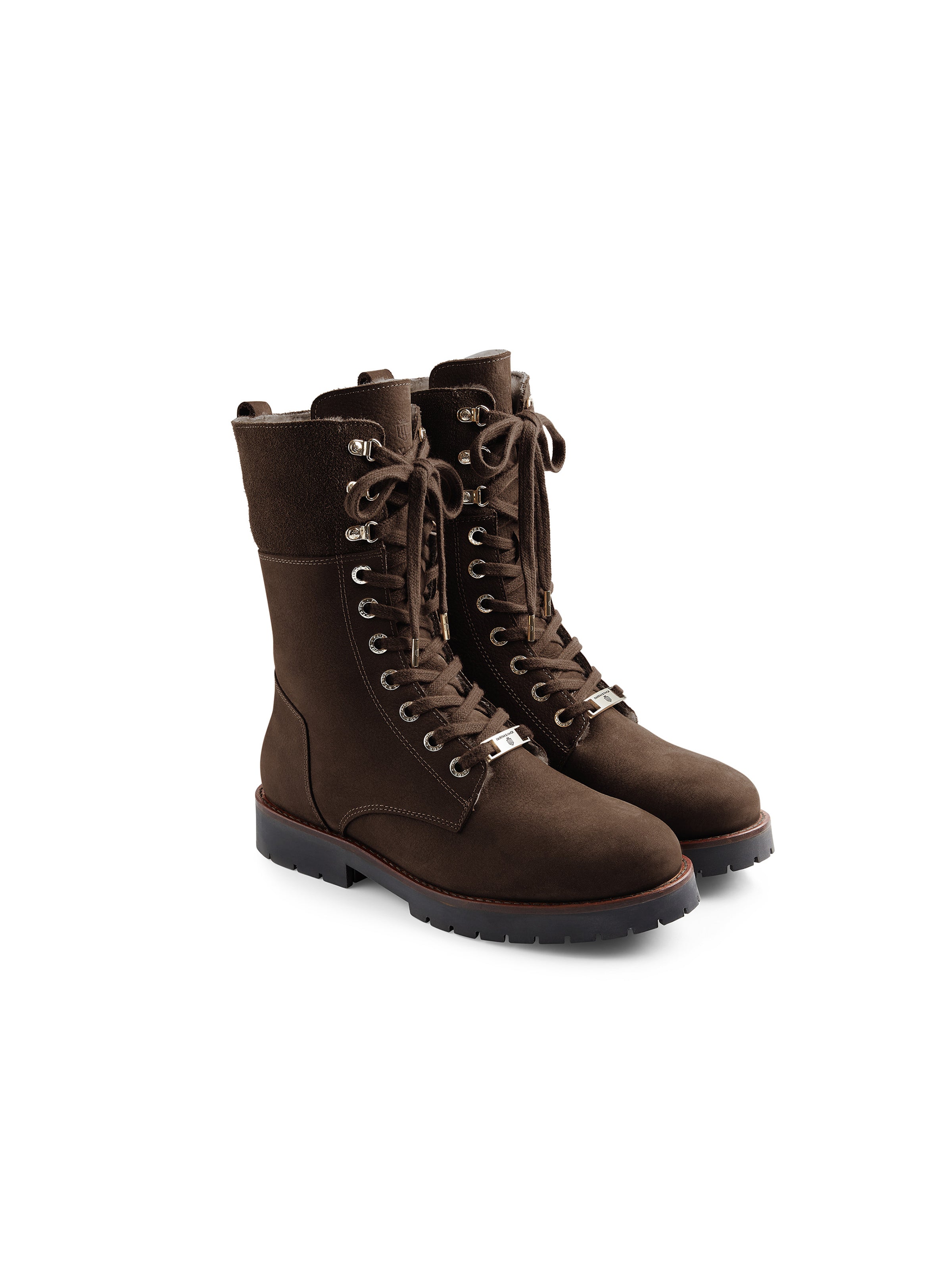 Shearling Lined Anglesey Boots - Chocolate Nubuck Leather Winter Boots for Women | Warm & Comfortable for Snow, Cold Weather & Outdoor Activities