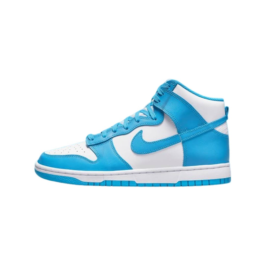 Nike Dunk High Retro Sneakers - Laser Blue & White - Men's Basketball Shoes for Streetwear & Casual Wear