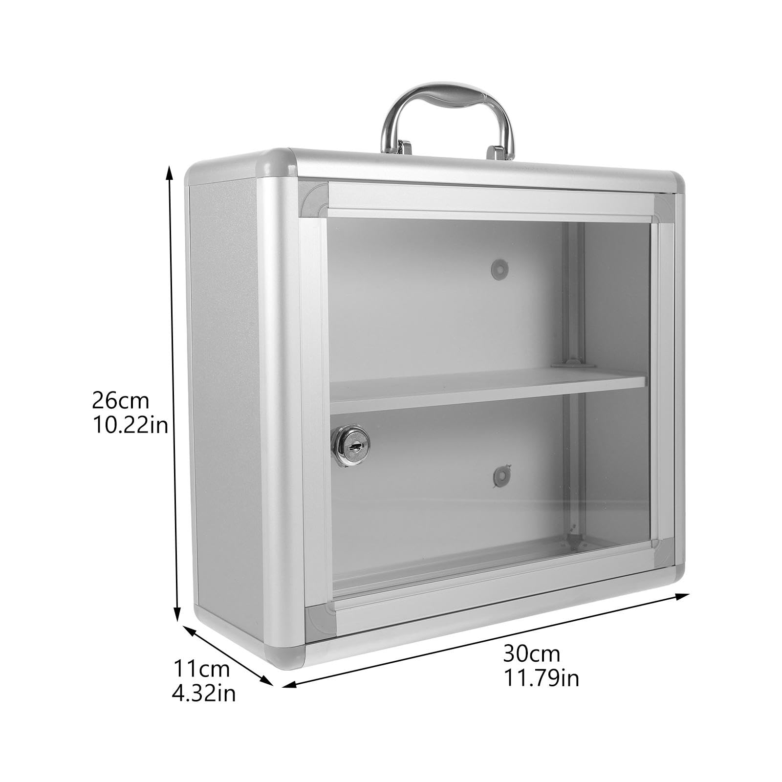 Oshhni First Aid Kit - Aluminum Alloy Emergency Medical Box for Home, Car, Camping & Hiking - Compact Medical Storage Organizer for First Aid Supplies & Medications