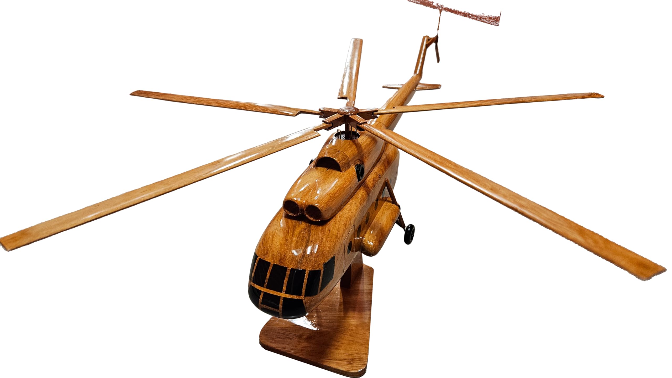 MI-17 Helicopter Mahogany Wood Desktop Model - Handcrafted Military Aircraft Collectible for Office Decor, Gift & Aviation Enthusiasts | Perfect for Home Display, Desk Ornament & Military Memorabilia Collection