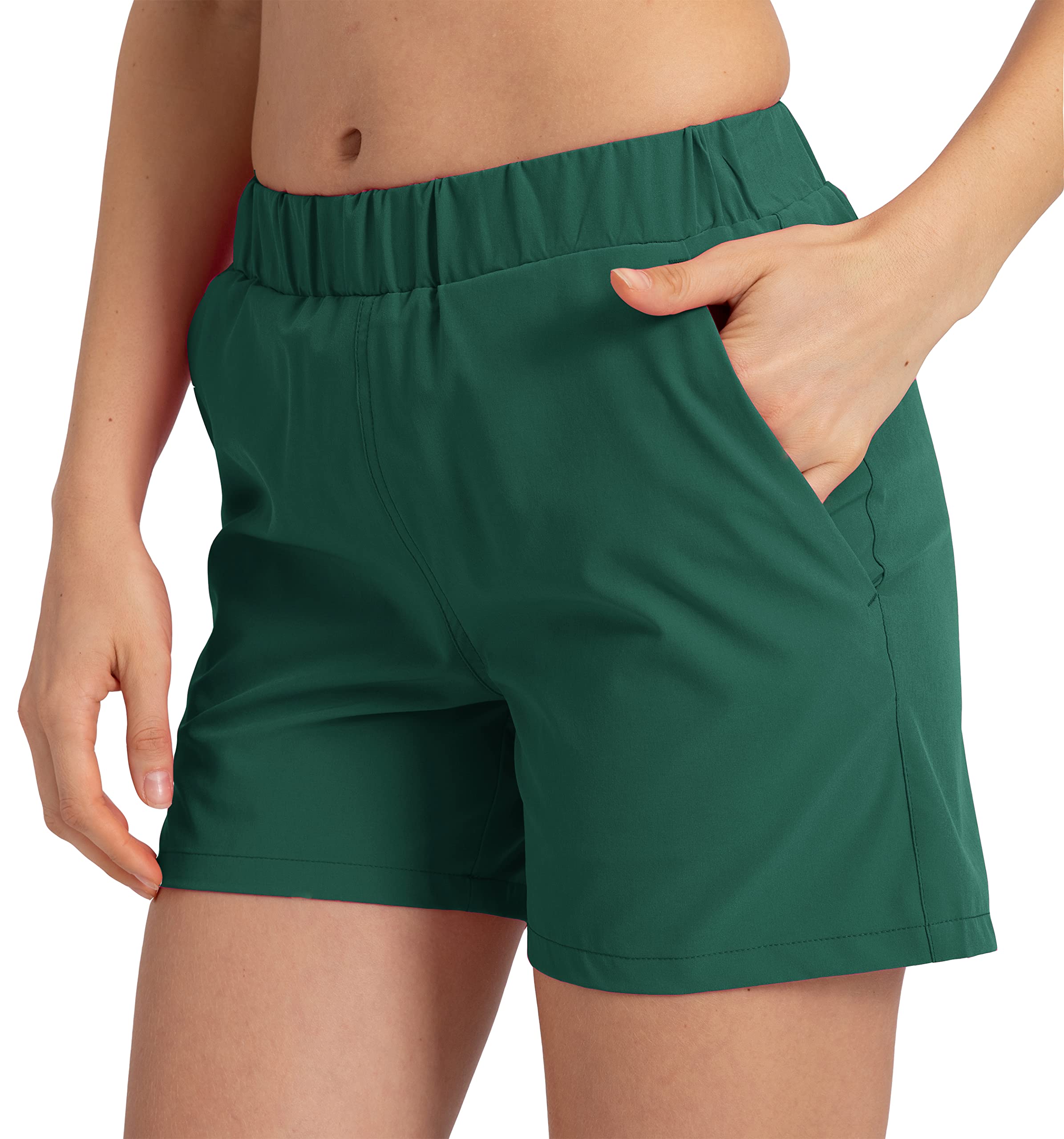Women's 4'' Lounge Hiking Shorts - Athletic Running Yoga Workout Shorts with Pockets - Comfortable Casual Stretchy Shorts for Women - Perfect for Gym, Travel & Outdoor Activities