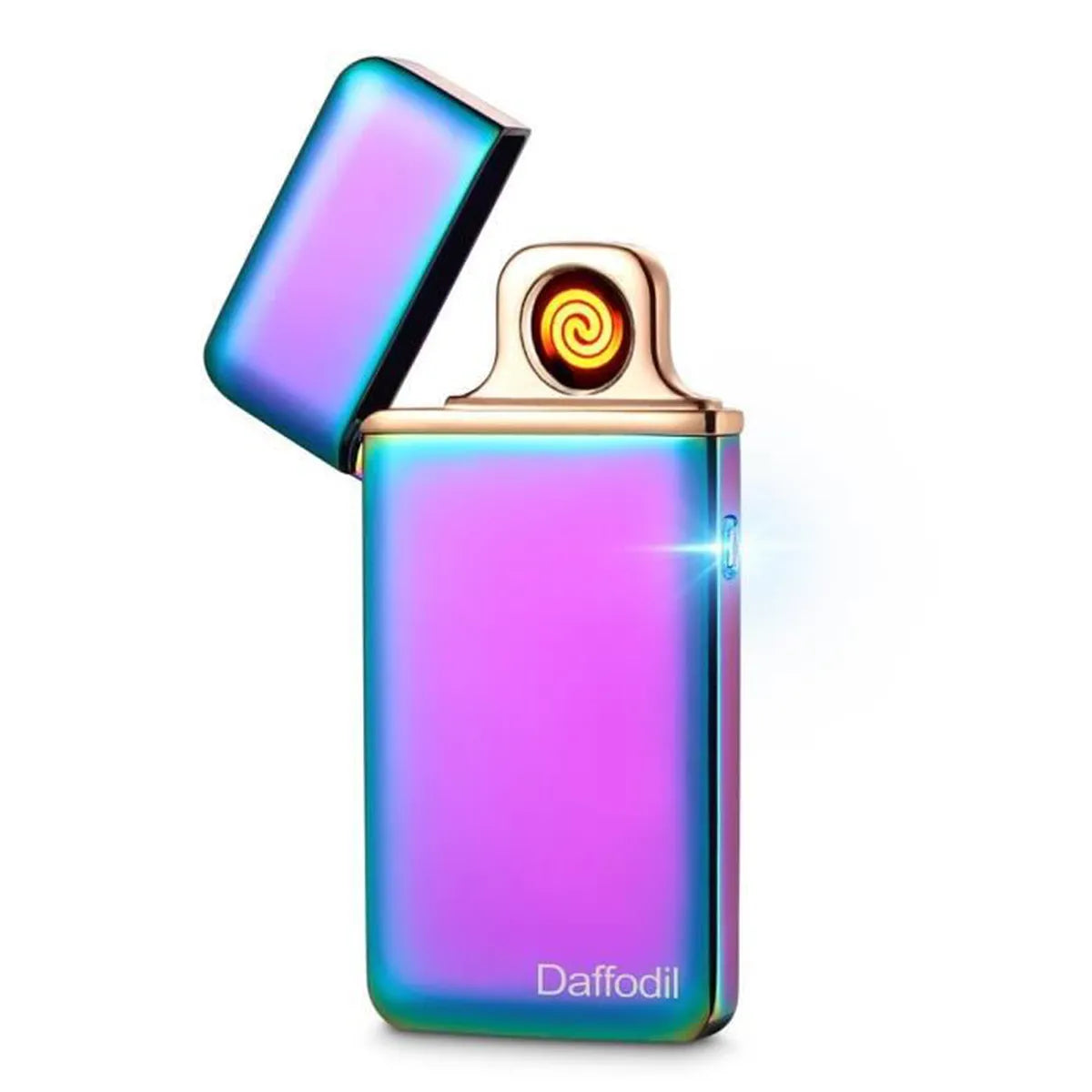 Rechargeable USB Electronic Coil Lighter - Windproof, Flameless, Touch Control, Pink (EC220) - Perfect for Camping, Hiking, Outdoor Adventures & Emergency Use