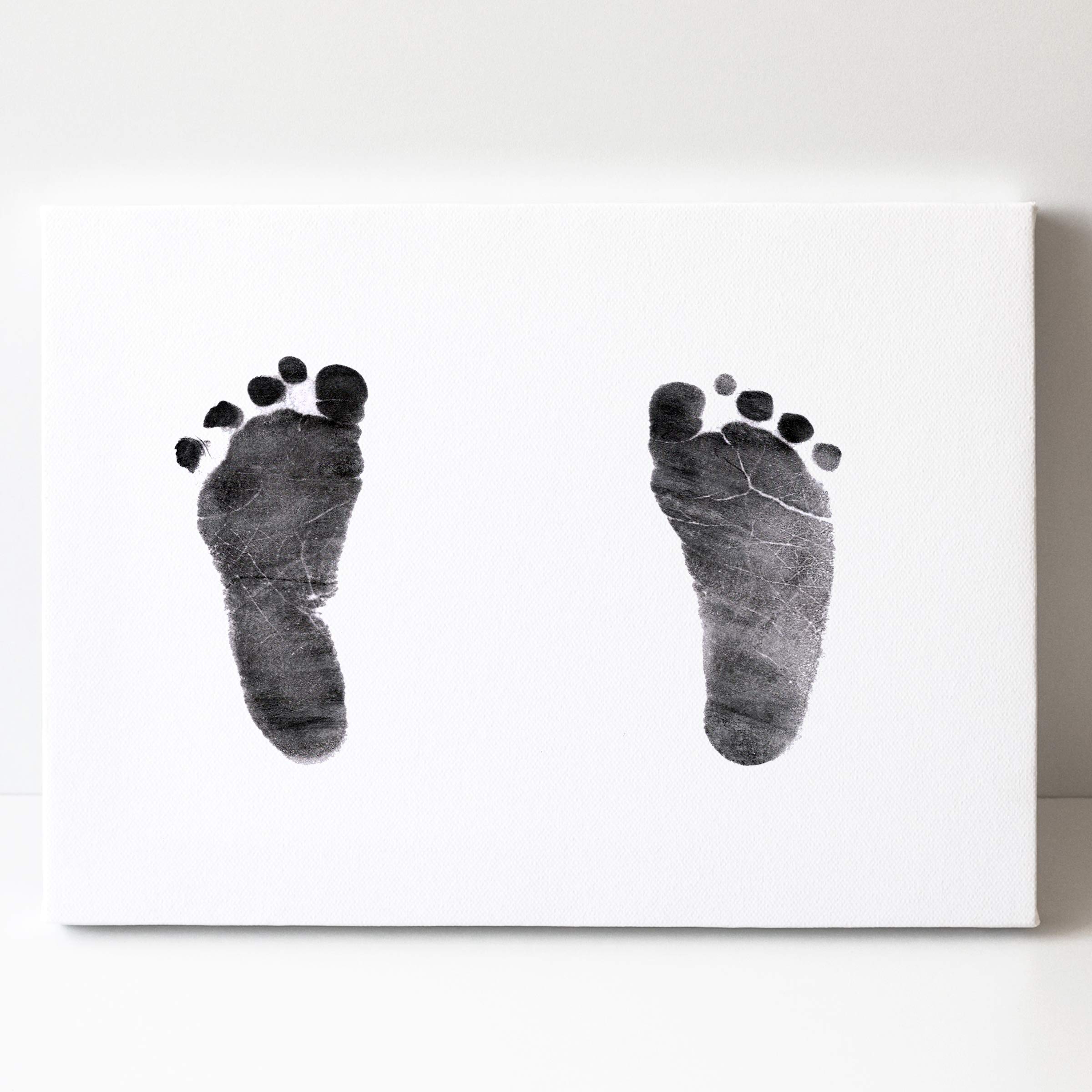 Baby Handprint & Footprint Keepsake Canvas Gift Box - Personalized Newborn Memory Art for Parents - Perfect for Baby Showers, Christenings & First Birthdays