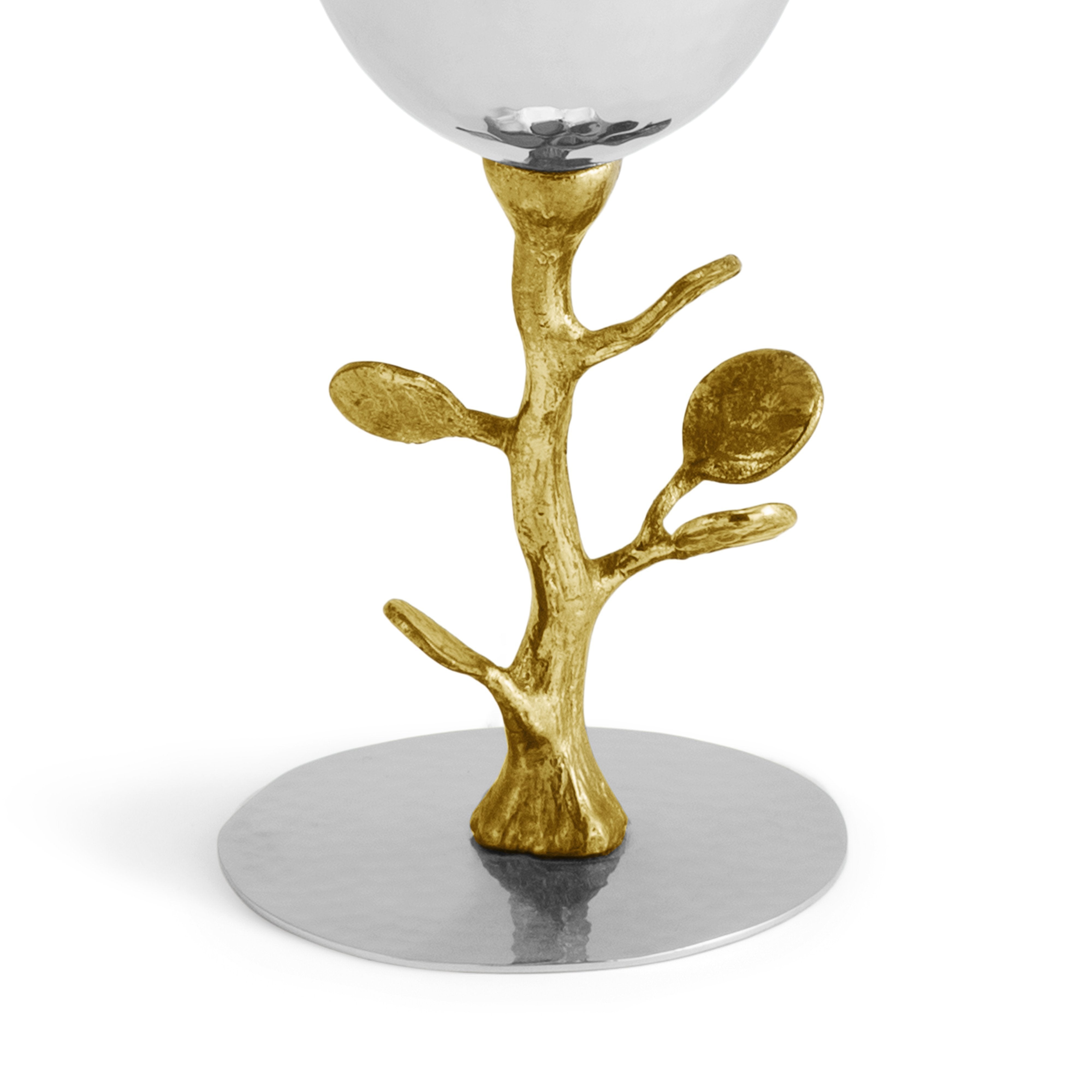 Elegant Botanical Leaf Gold Kiddush Cup - Handcrafted Jewish Communion Wine Goblet for Shabbat, Passover & Jewish Holidays - Perfect for Religious Ceremonies, Home Decor & Gift Giving