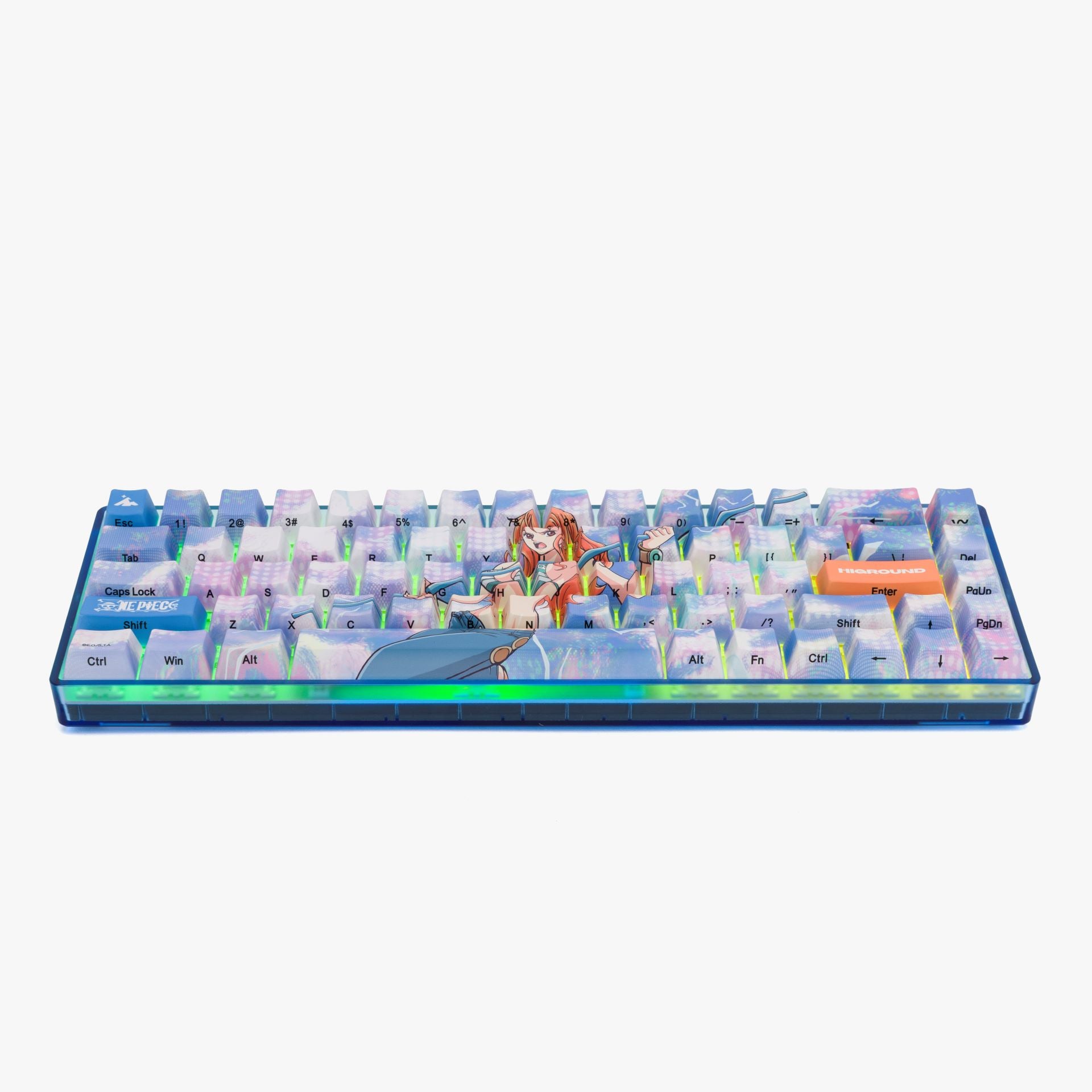 One Piece x HG Basecamp 65HE Mechanical Keyboard - Nami Edition | Anime Gaming Keyboard for PC | Perfect for Typing, Coding & Gaming Enthusiasts