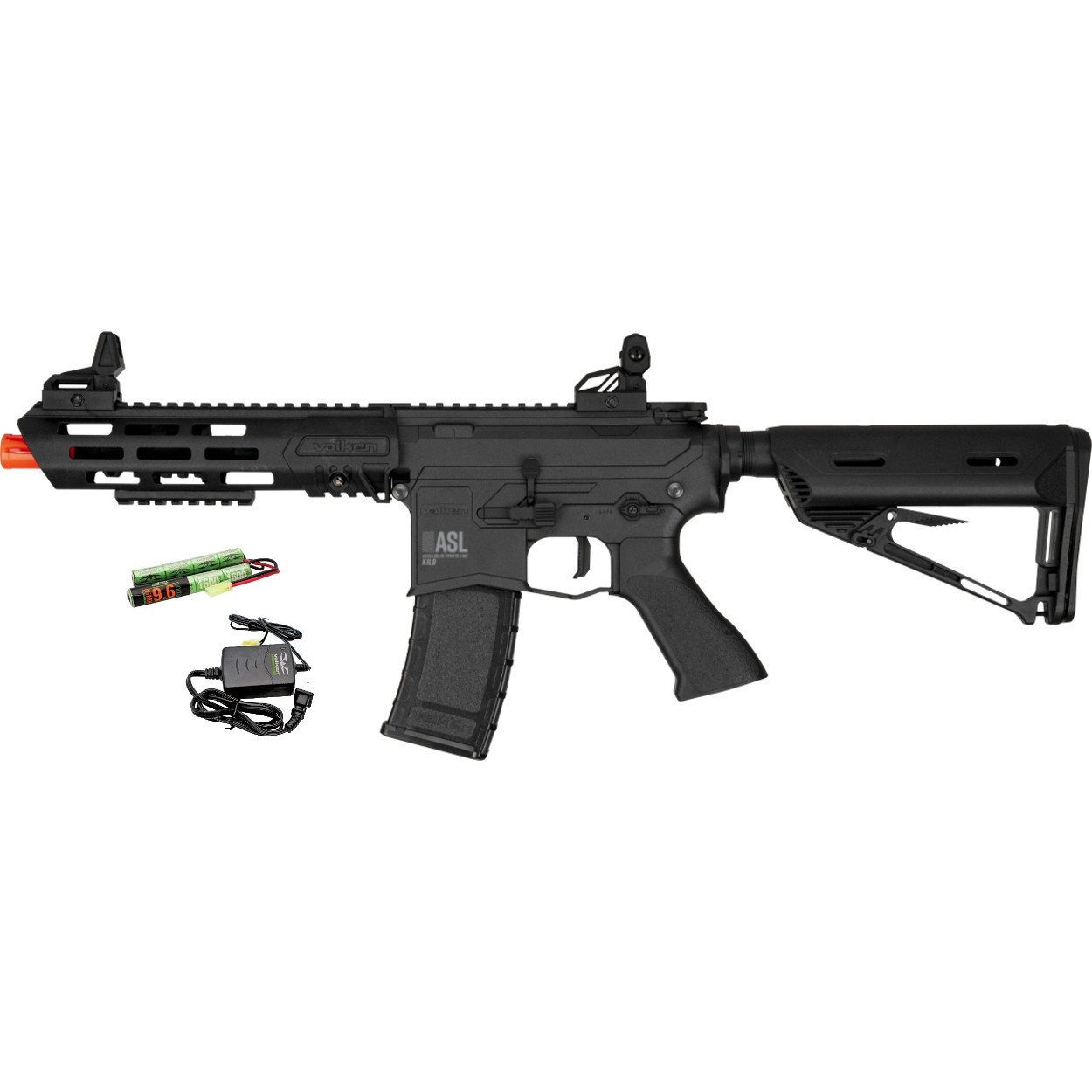 Valken ASL Kilo M4 6mm AEG Airsoft Rifle - Black with Battery & Charger | Perfect for Tactical Training, Outdoor Games & Airsoft Battles