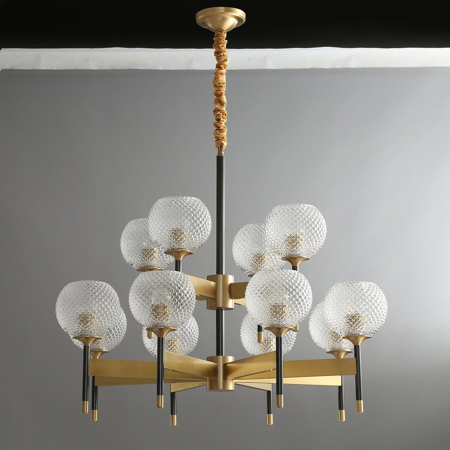 Elegant Breton Crystal Chandelier - Modern Ceiling Light Fixture for Dining Room, Living Room & Bedroom - Perfect for Home Decor & Wedding Venues
