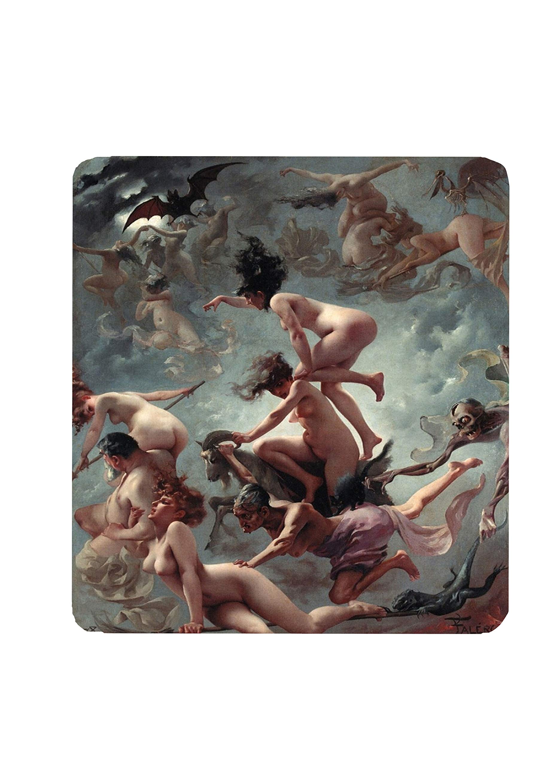 Handmade Witches Sabbath Mouse Pad - Unique Geek & Gothic Gaming Accessory for PC, Laptop, and Office Desk Setup