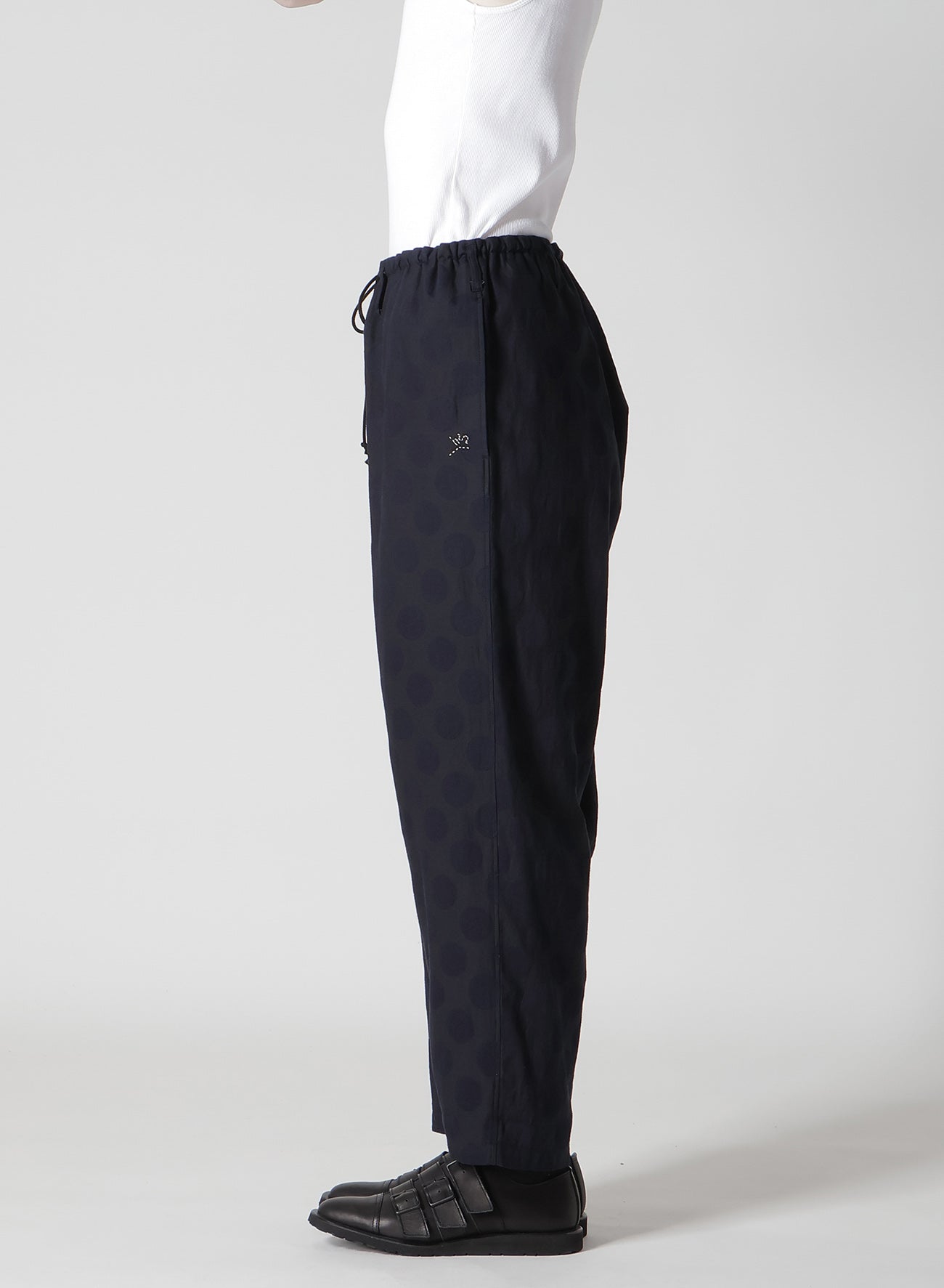 5OZ Polka Dots JQ Denim Y's Stitch Pants with Adjustable Waist String - Stylish Casual Women's Jeans for Everyday Wear & Outfits