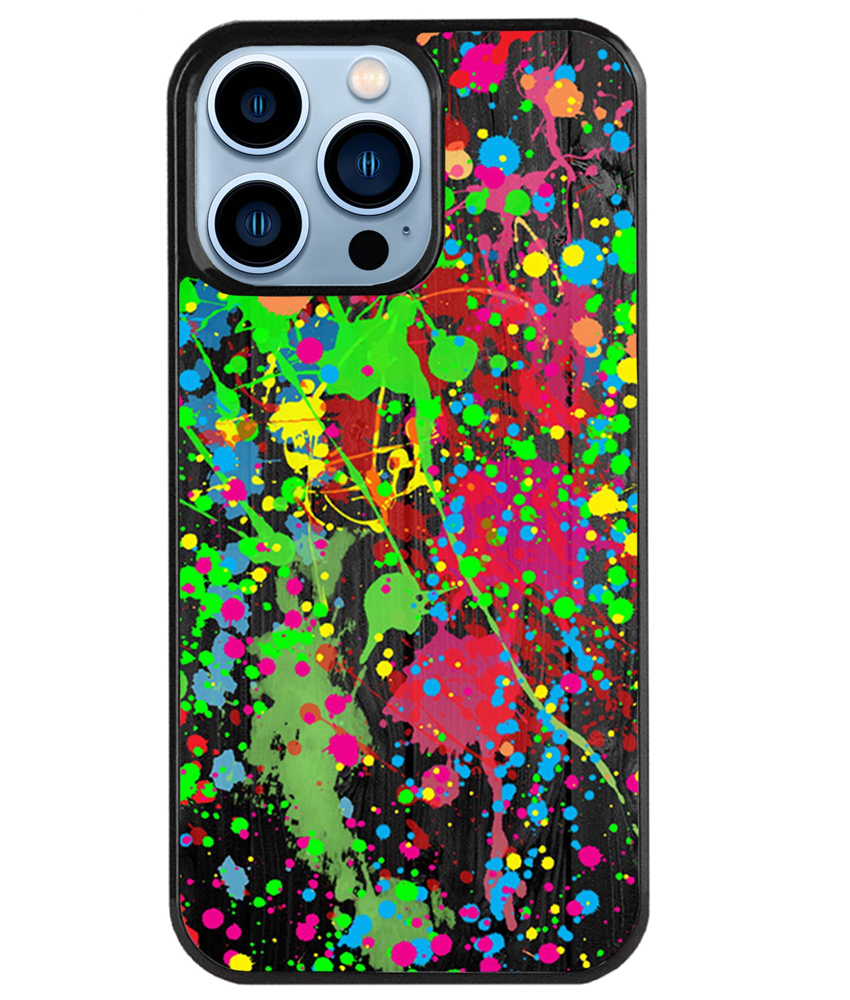 Shockproof iPhone 13 Pro Case with Paint Splatter Design - Durable TPU Protective Phone Cover for Impact Absorption - Perfect for Daily Use, Outdoor Activities & Travel Protection