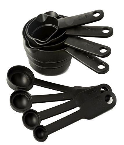 URTRUST 8-Piece Plastic Measuring Spoon Set for Cooking & Baking - Perfect for Kitchen, Baking Recipes, and Meal Prep