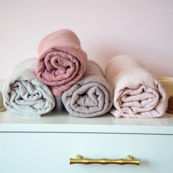 Ely's&Co. Soft Breathable Muslin Swaddle Blankets for Babies - 2 Pack Set - Perfect for Swaddling, Nursing Cover & Stroller Blanket