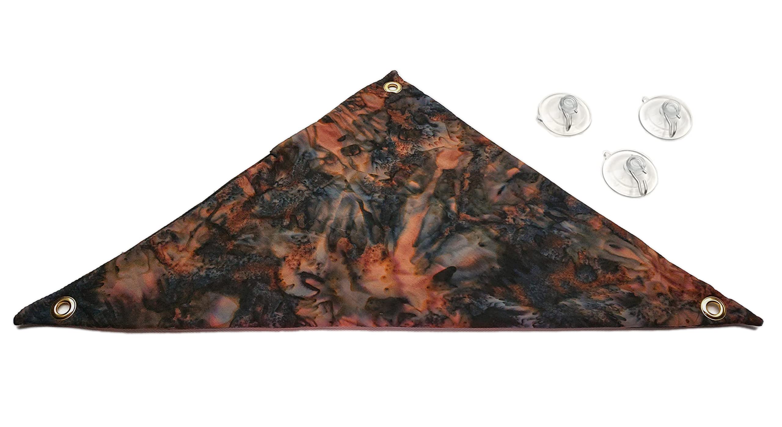 Premium Bearded Dragon Hammock - Soft Brown Maroon Batik Fabric with Strong Suction Cups - Reptile Lounge & Climbing Perch for Lizards - Perfect for Terrariums, Enclosures & Pet Habitat Decor