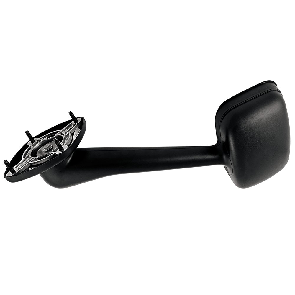 2008-2016 Freightliner Cascadia Left Side Driver Truck Tow Mirror - Wide Angle Manual Adjustable Folding Mirror with Black Housing Support Arm | Perfect for Towing, Hauling & Improved Visibility