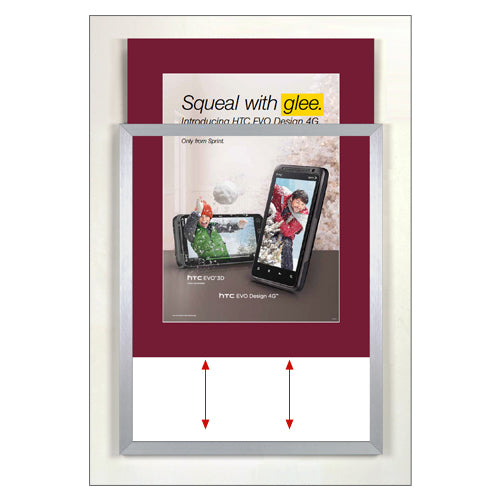 Premium Euro Style Slide-In Picture Frame for 27x40 Posters - Includes 3 Wide Matboard - Perfect for Movie Posters, Art Prints & Home Decor