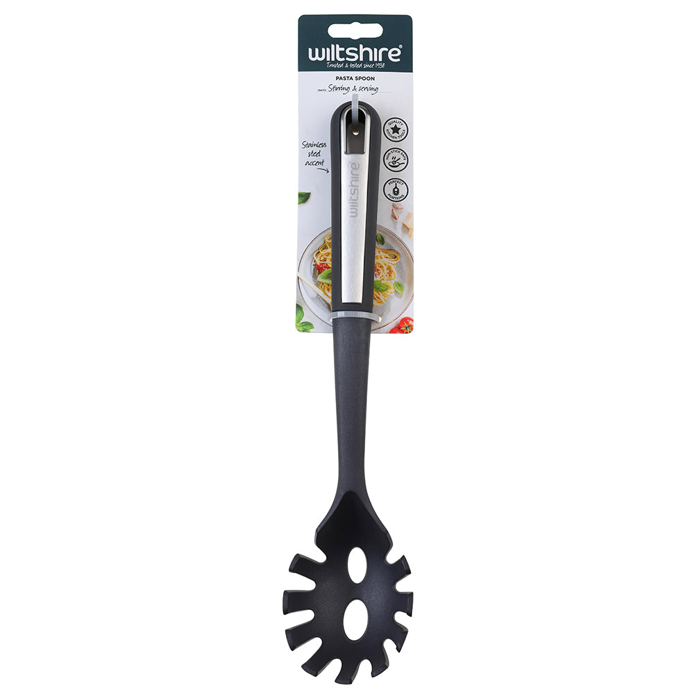 Premium Aspire Pasta Spoon - Stainless Steel Kitchen Utensil for Cooking & Serving Pasta, Salad, Soup - Ideal for Home Chefs & Italian Cuisine Lovers