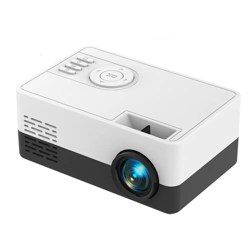 RYMMKOP Mini Projector 480x360 Resolution, 1080P Support, USB & Phone Compatible - Portable Home Theater Projector for Movies, Gaming & Outdoor Entertainment (EU Certified)