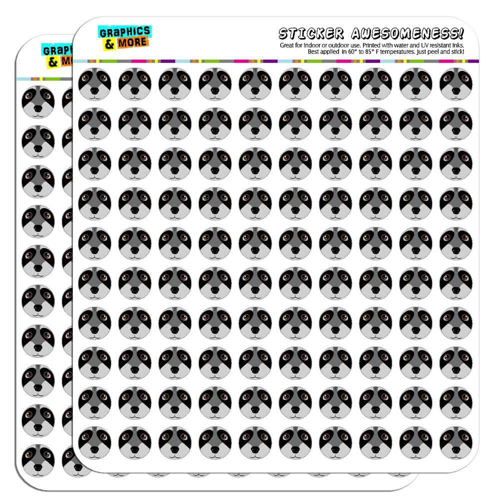 Raccoon Face 1/2 Inch (0.5 Inch) Planner Stickers for Calendar, Scrapbooking & Crafting - Opaque Vinyl Decals - Perfect for Bullet Journals, DIY Projects & School Supplies