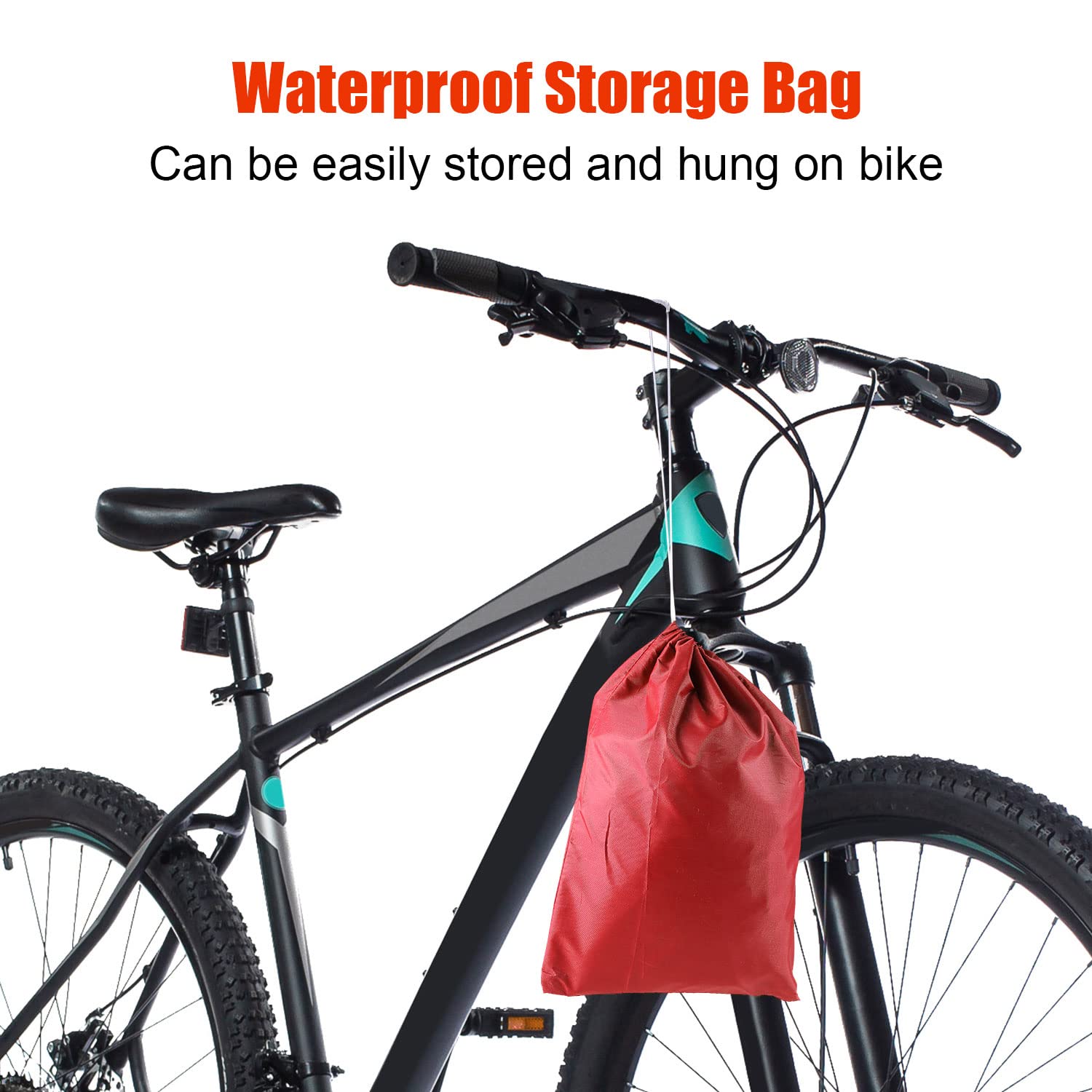Waterproof Bike Cover for Outdoor Use - Dust, Rain, Snow & UV Protection with Lock Holes & Storage Bag - Fits Mountain, Road & Dirt Bikes - Perfect for Garage Storage, Camping & Commuting