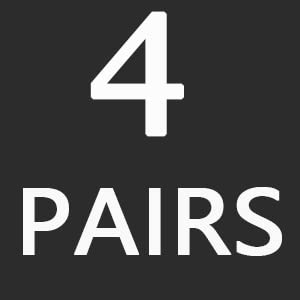 4 Pairs - Black