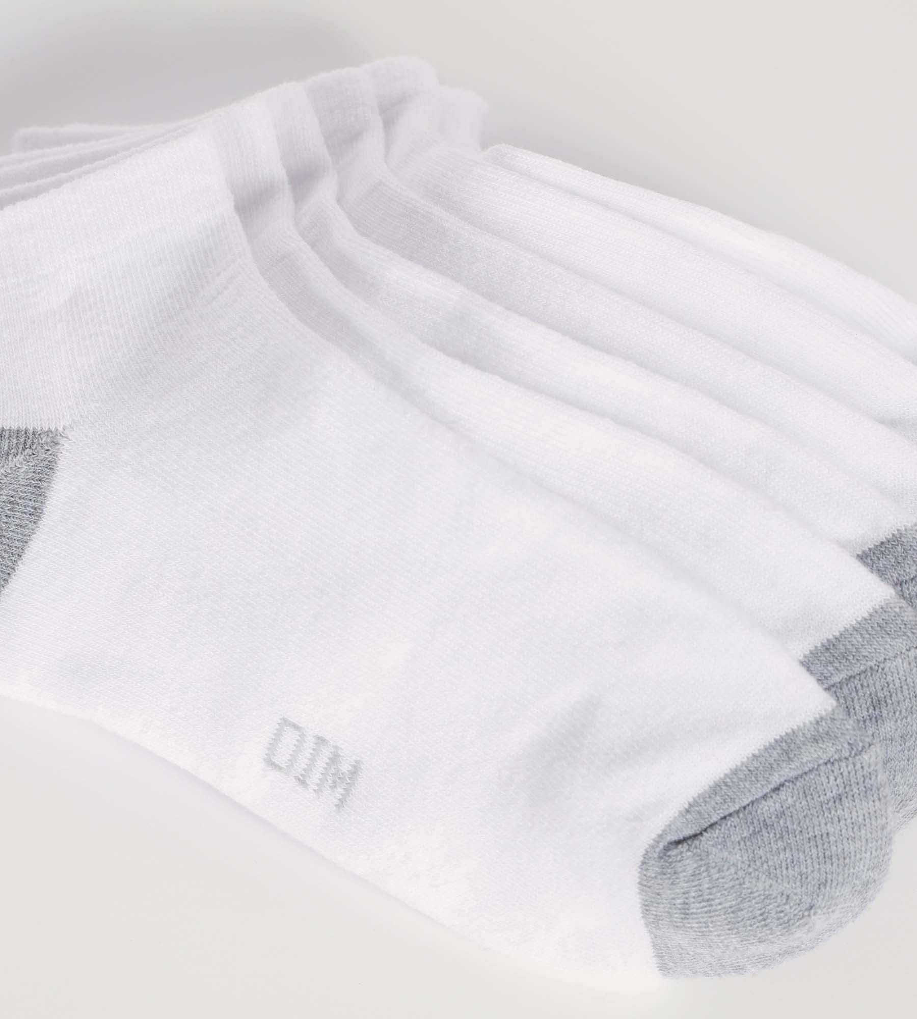 3 Pairs Women's Cotton Socks - White & Gray EcoDim Sport Socks for Running, Yoga & Casual Wear