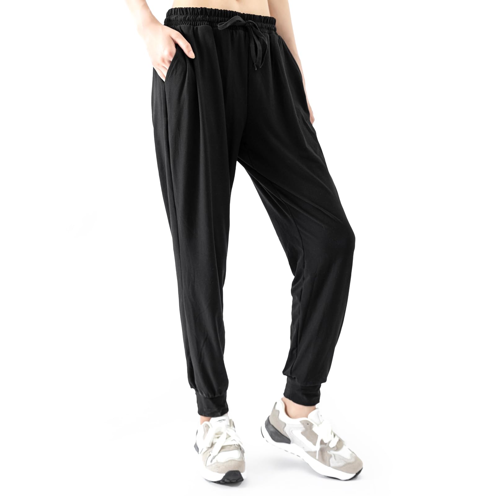 TRIUNION 2 Pack Women's Lightweight Sweatpants with Pockets - Jogger Pants for Lounge, Workout, Running & Yoga | Perfect for Gym, Home & Outdoor Activities