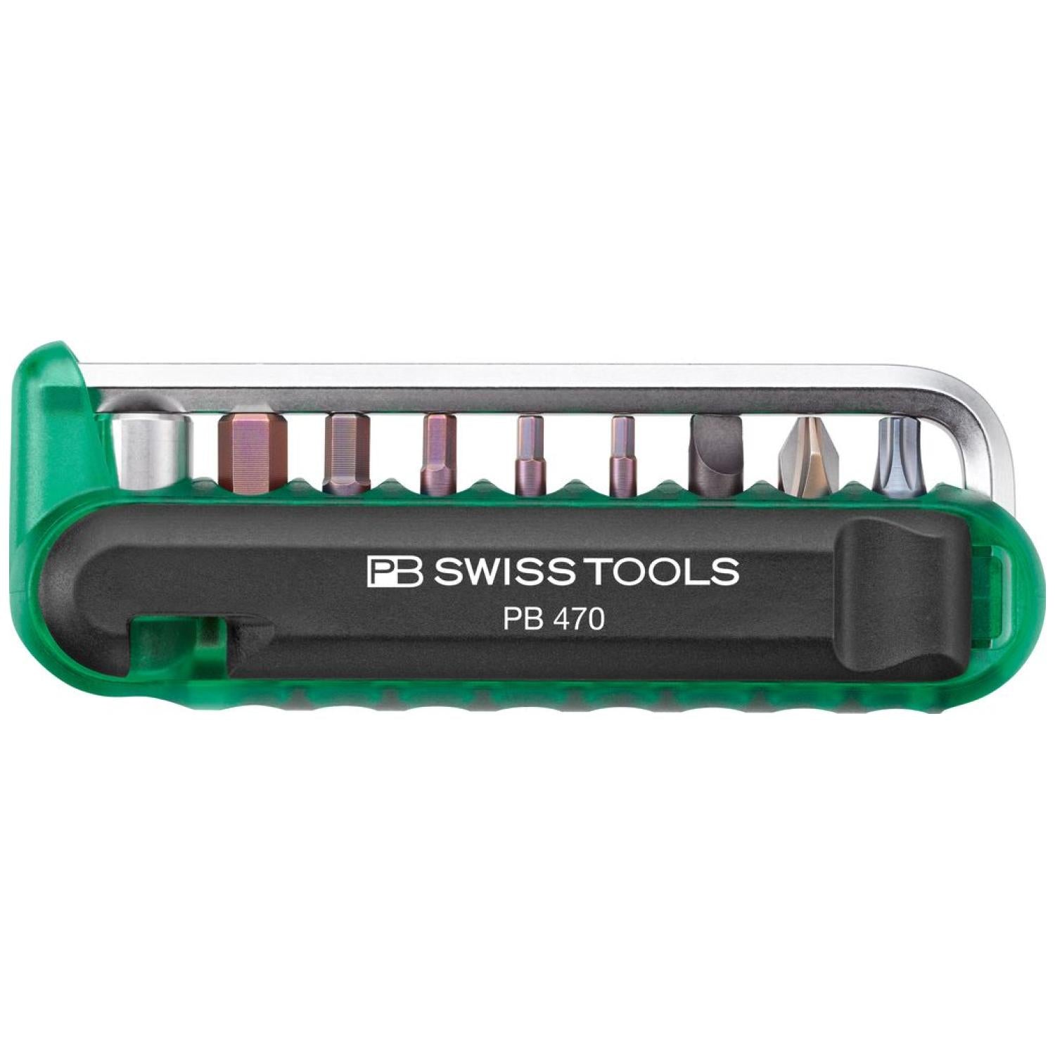 PB Swiss Tools PB 470.Green CN BikeTool - 9-in-1 Compact Bicycle Multi-Tool with Screwdrivers | Perfect for Cycling Repairs & Outdoor Adventures