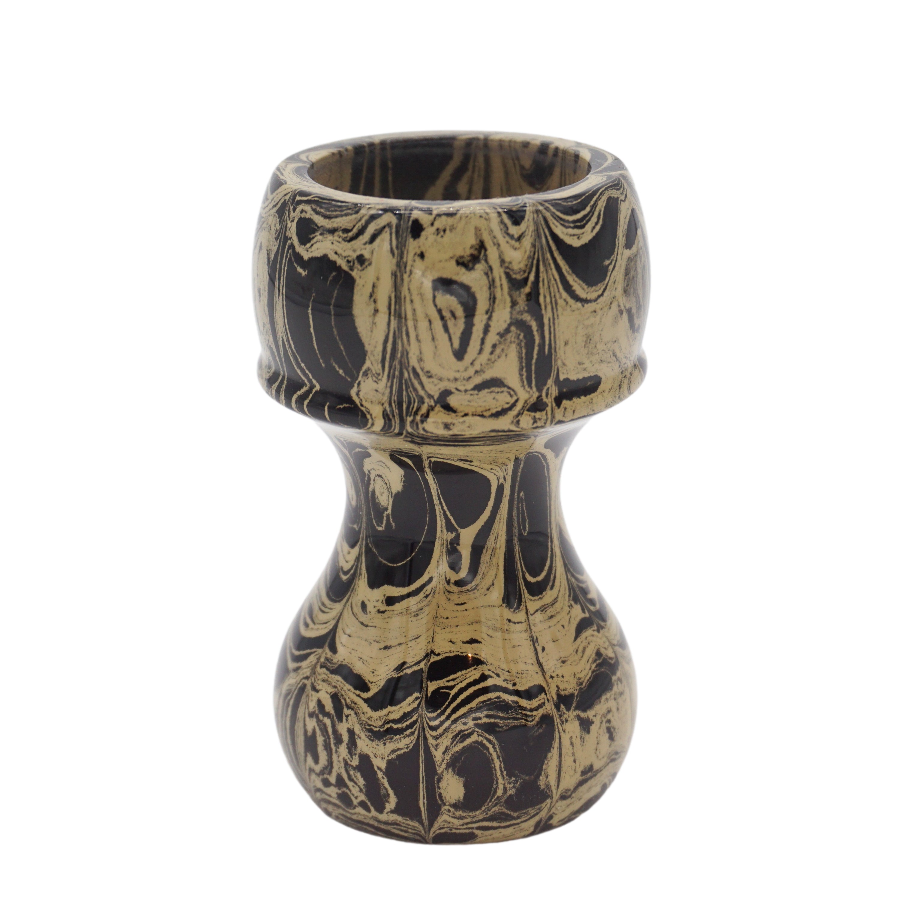 Premium Sand Ebonite Handmade Shaving Brush Handle - Fits 24mm & 26mm Knots - Perfect for Wet Shaving & Barber Shop Grooming