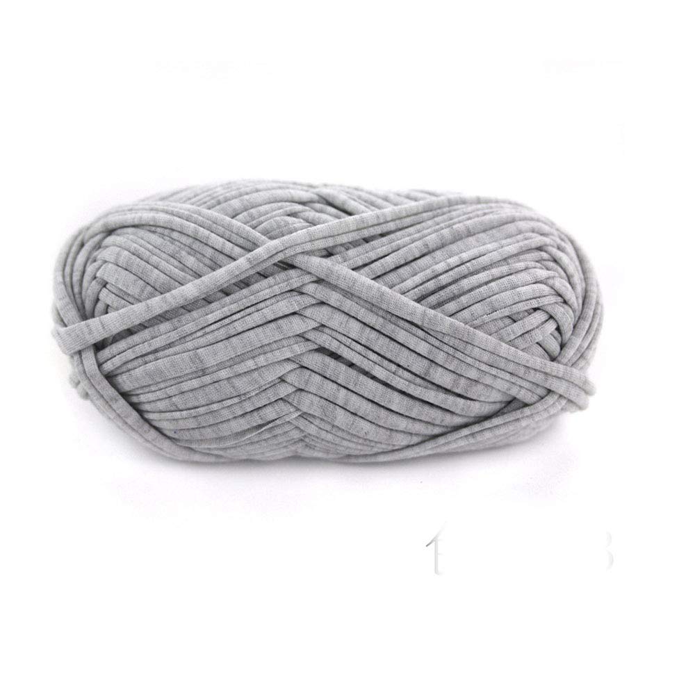 Premium 100g Light Grey Crochet Yarn for DIY Hand-Knit T-Shirts, Baskets, Blankets & Braided Cloth - Soft & Durable Crafting Yarn for Home Decor, Fashion Accessories & Gift Making