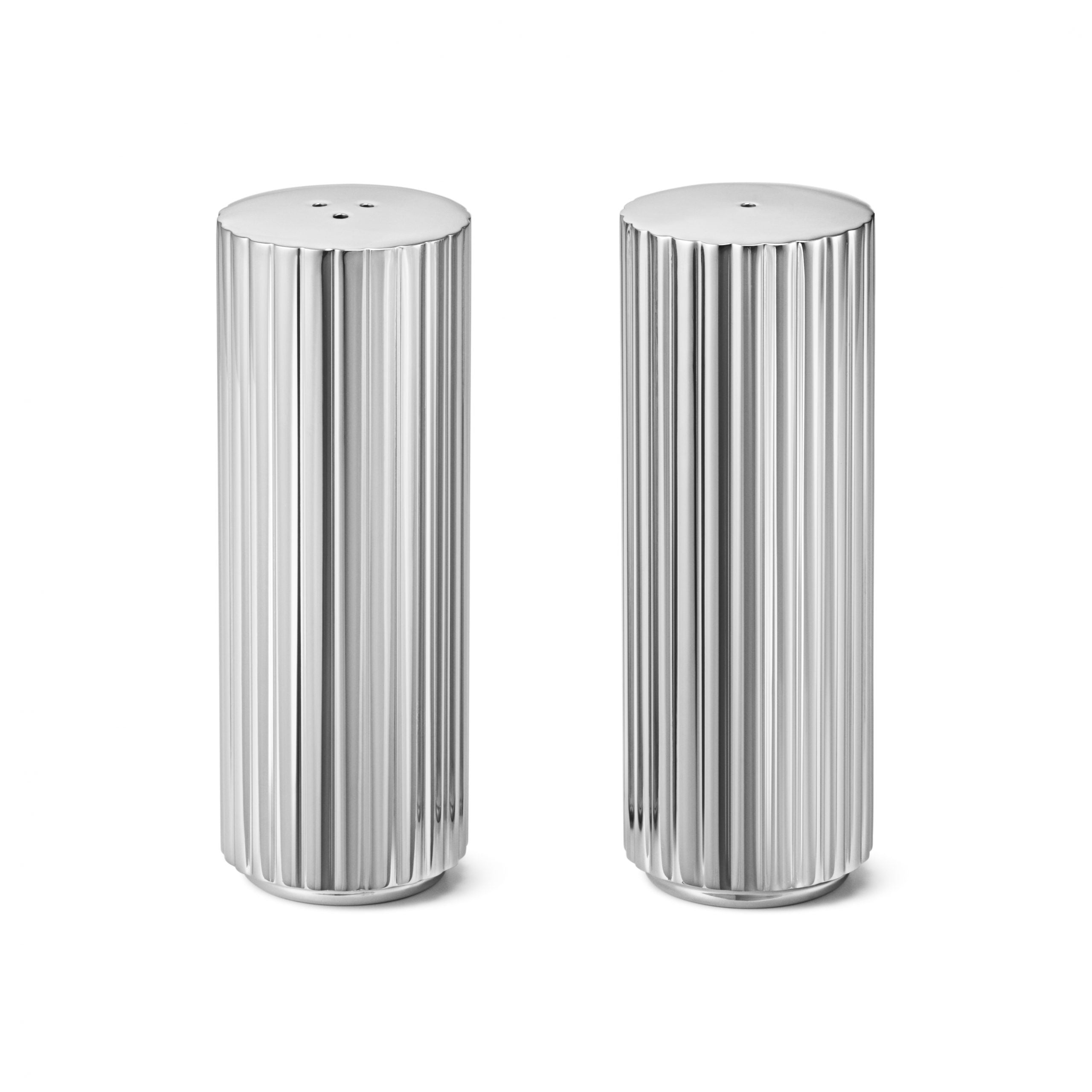 Premium Bernadotte Salt and Pepper Shakers Set - Elegant Stainless Steel Spice Dispensers for Kitchen, Dining Table, and Restaurant Use